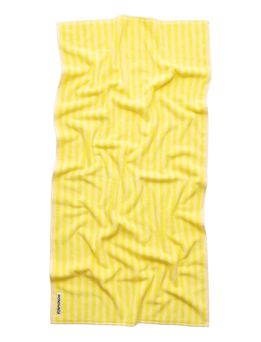 Bongusta - Naram Bath Towels - badetücher - pristine and neon yellow - 1