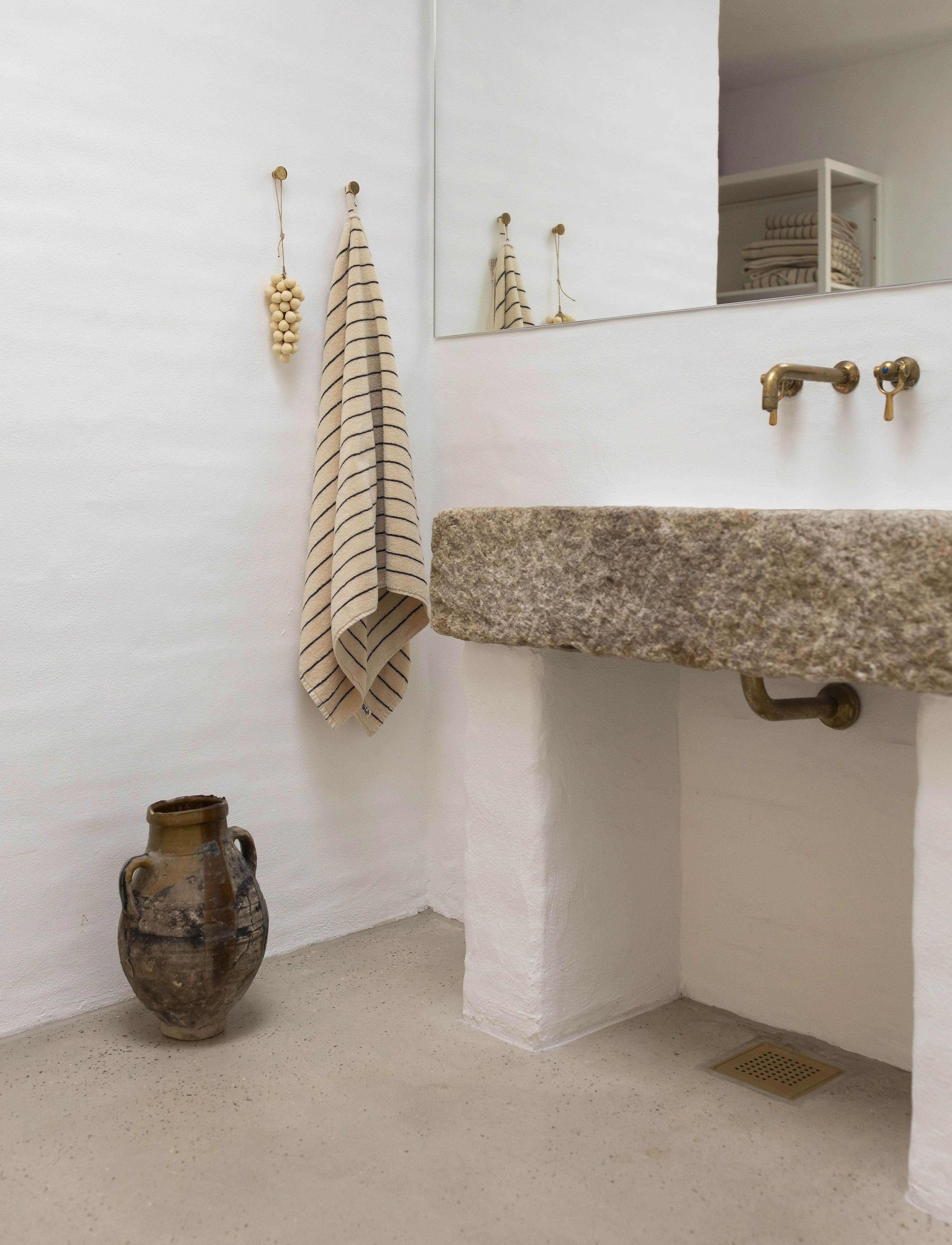 Bongusta - Naram Bath Towels - køb efter pris - creme & ink - 2