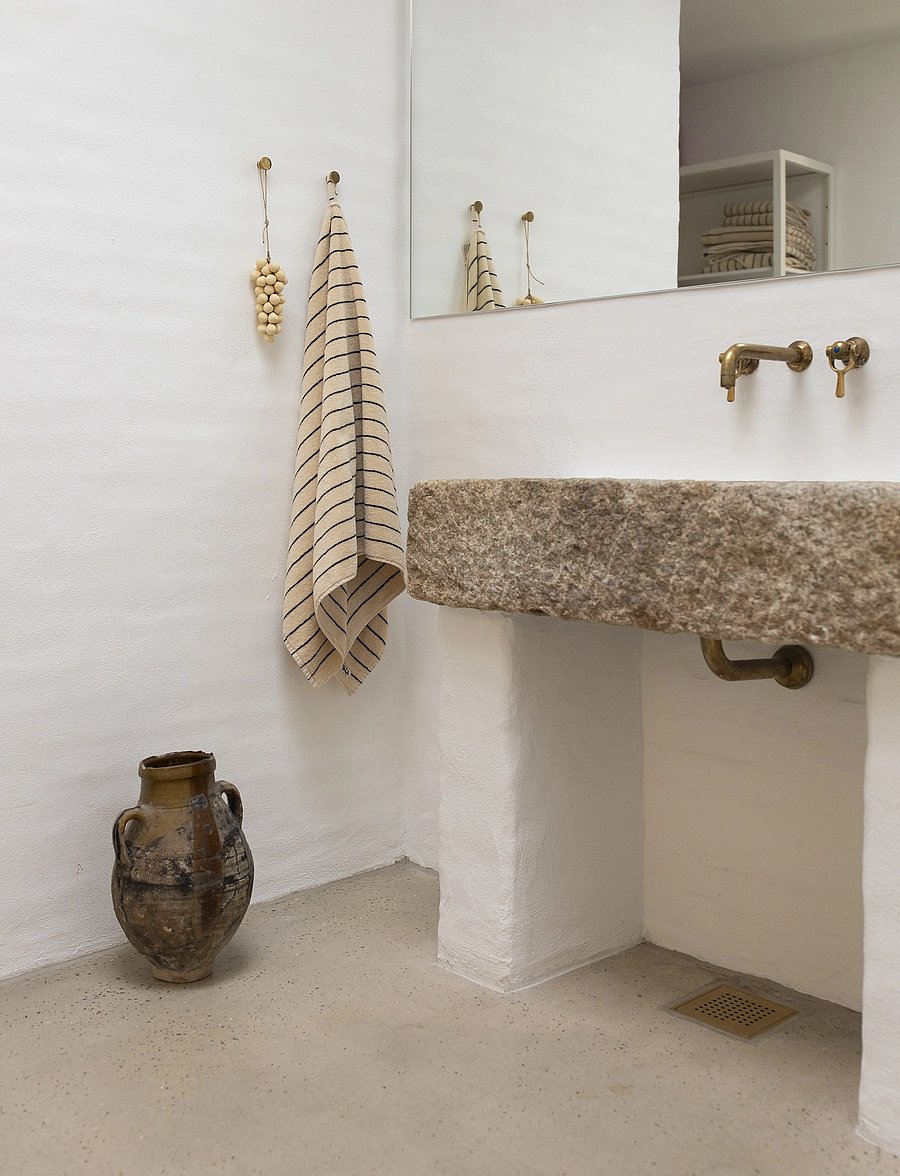 Bongusta - Naram Bath Towels - osta hinna alusel - creme & ink - 2