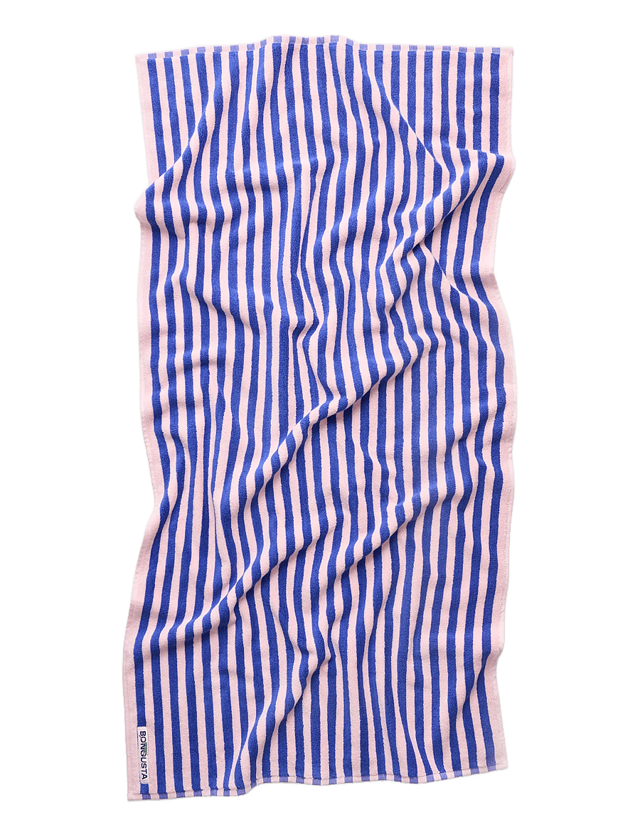 Bongusta - Naram Bath Towels - badetücher - dazzling blue & rose - 1