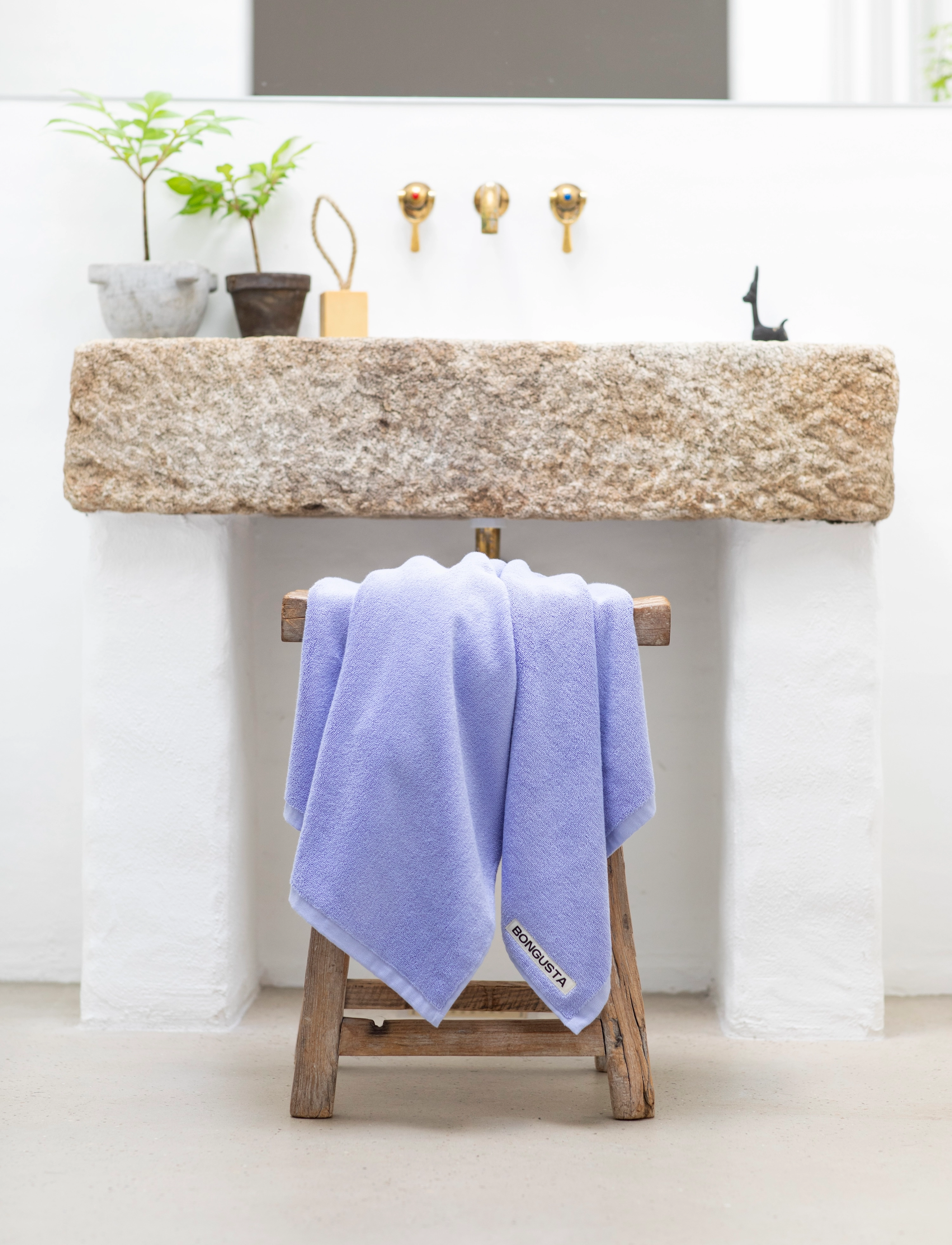 Bongusta Naram Bath Towels, 140X70 cm, Towels & Blau - Homeware