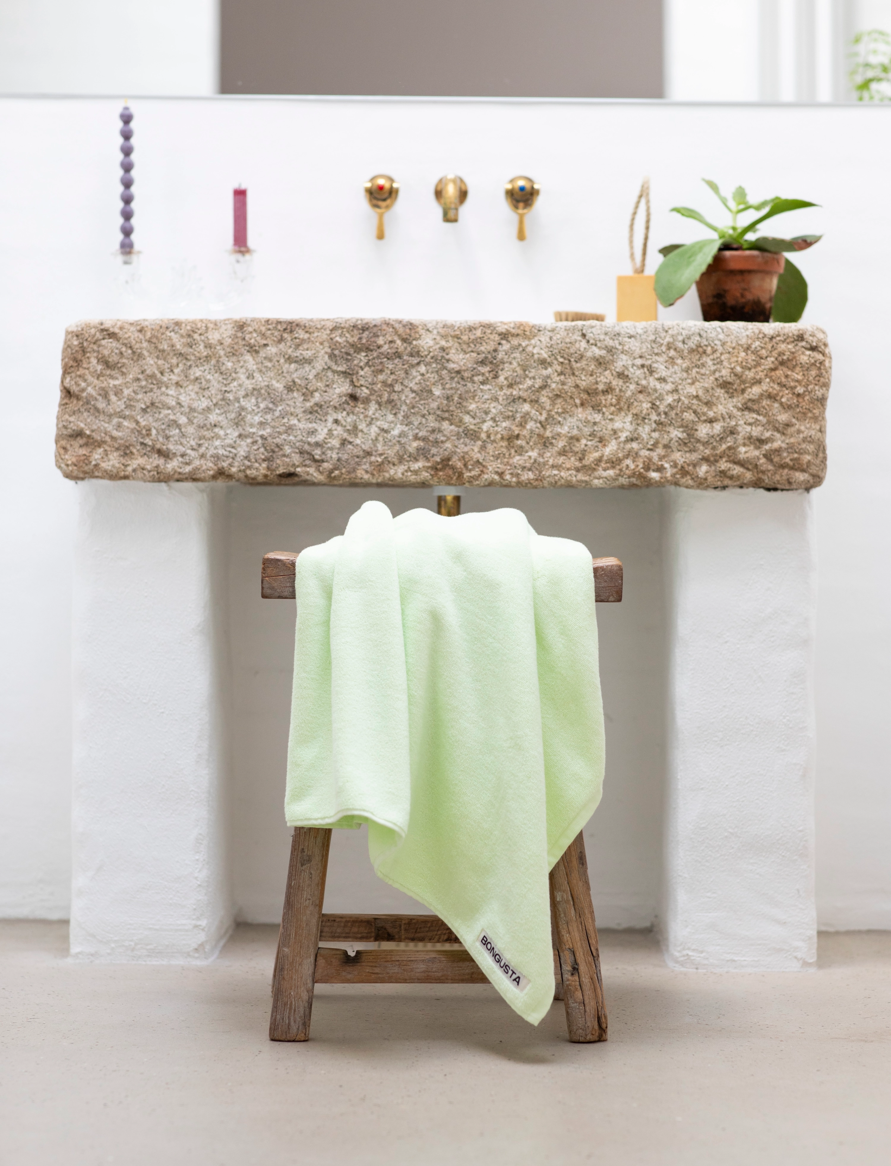 Bongusta Naram Bath Towels, 140X70 cm, Towels & Gelb - Homeware