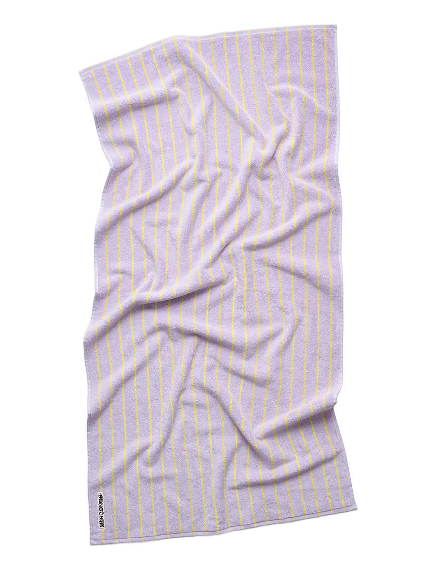 Bongusta - Naram Bath Towels - badetücher - lilac and neon yellow - 1