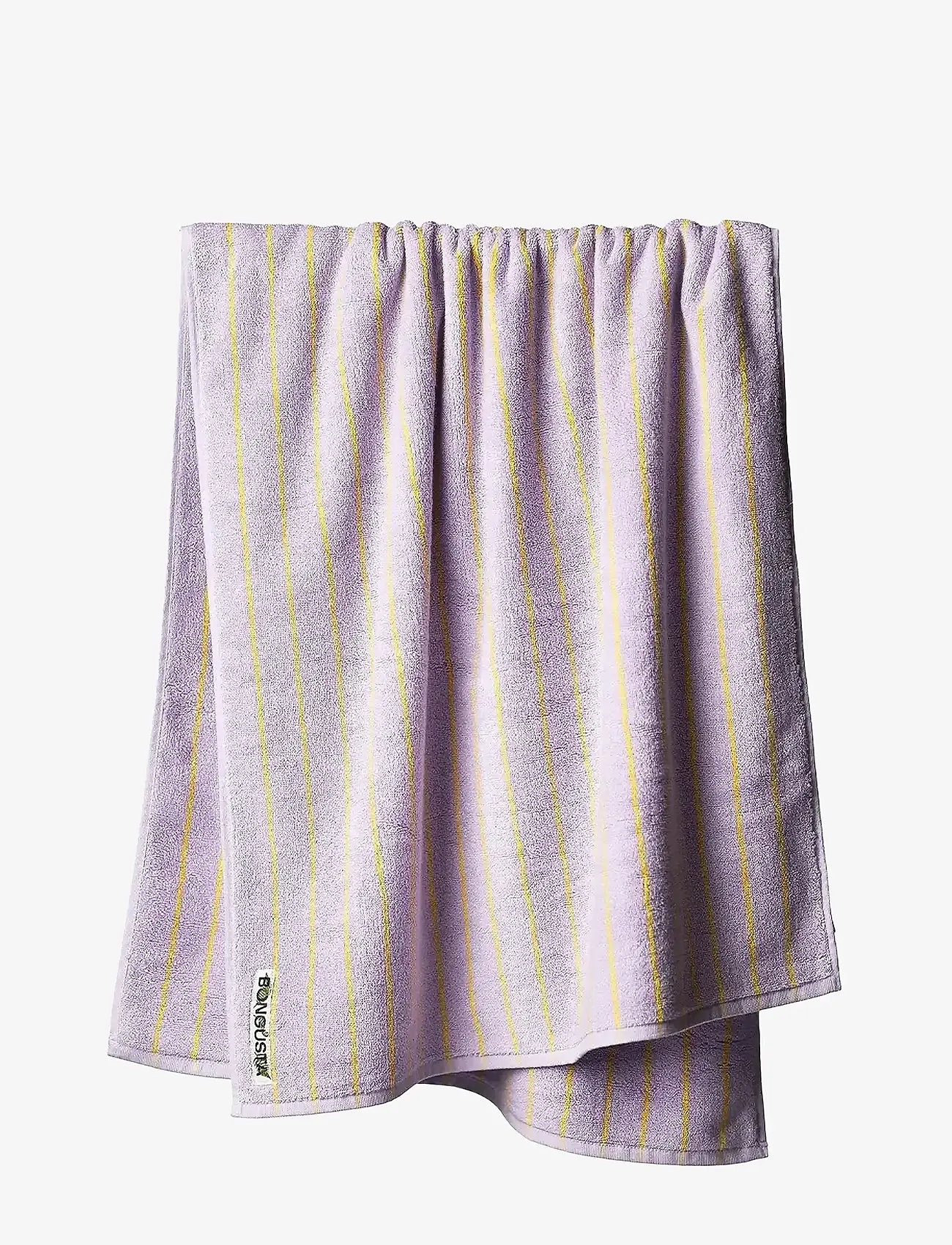 Bongusta - Naram Bath Towel - saunalinad - lilac and neon yellow - 1