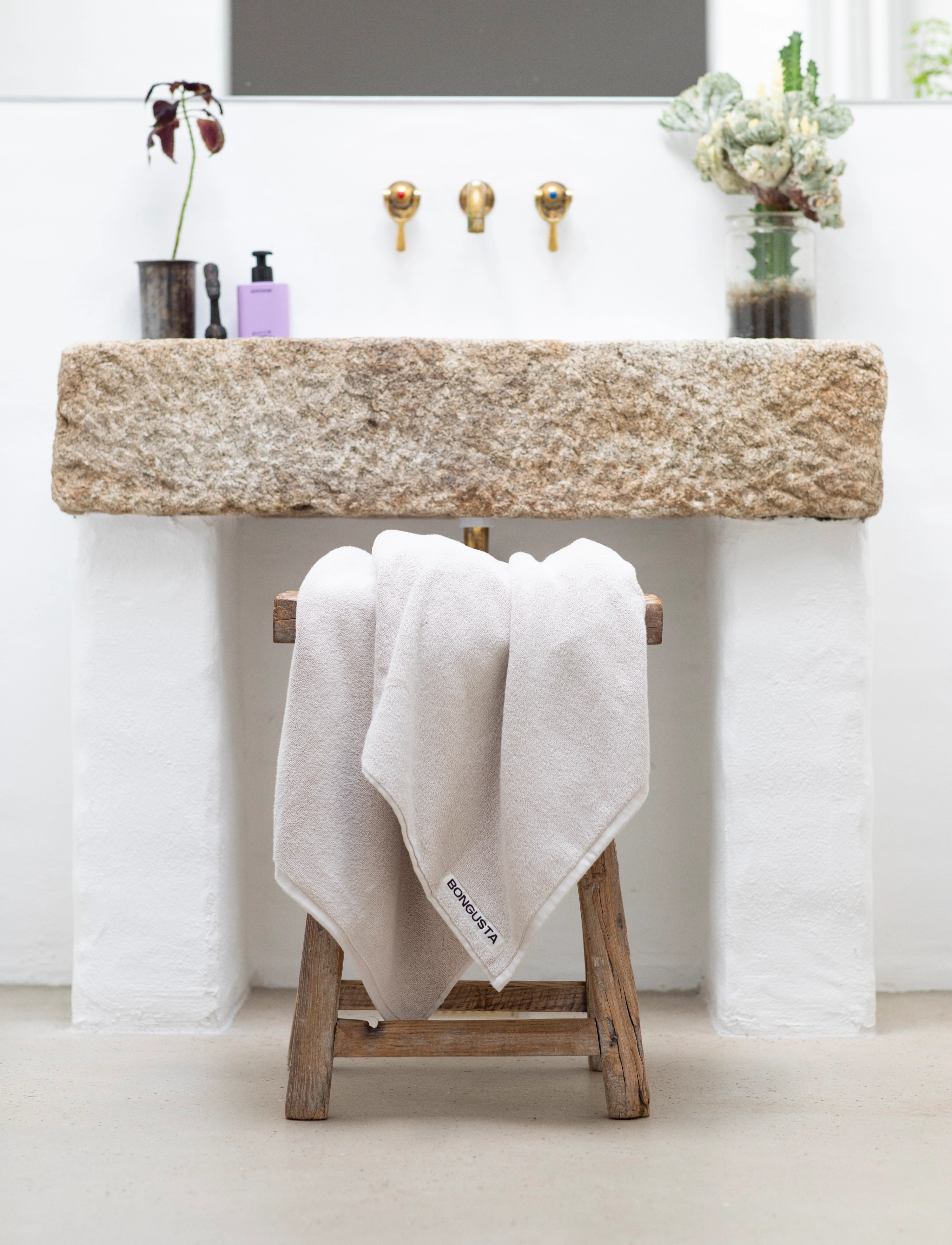 Bongusta Naram Bath Towels, 140X70 cm, Towels & Grau - Homeware