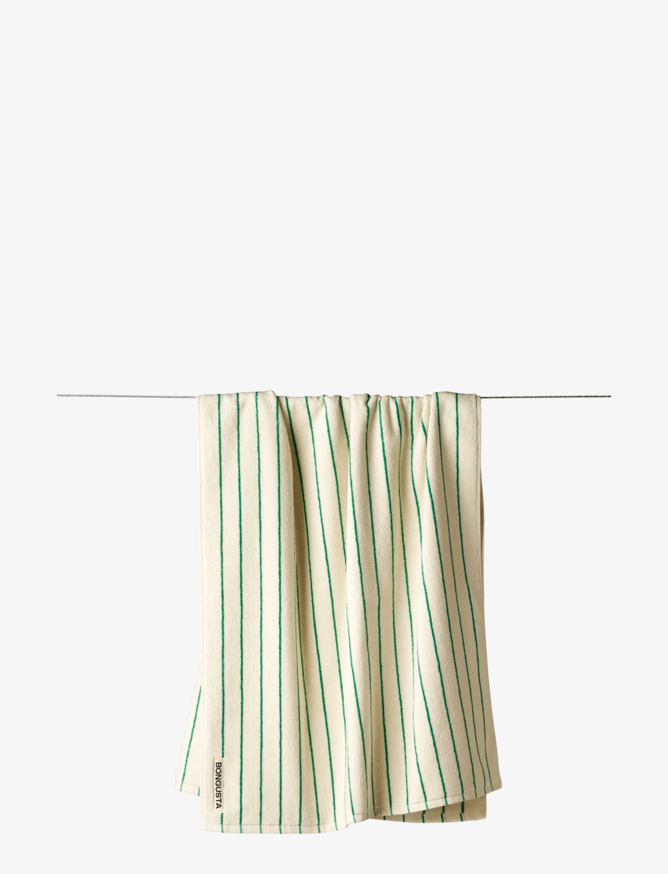 Bongusta - Naram Bath Towels - køb efter pris - pure white & grass - 2