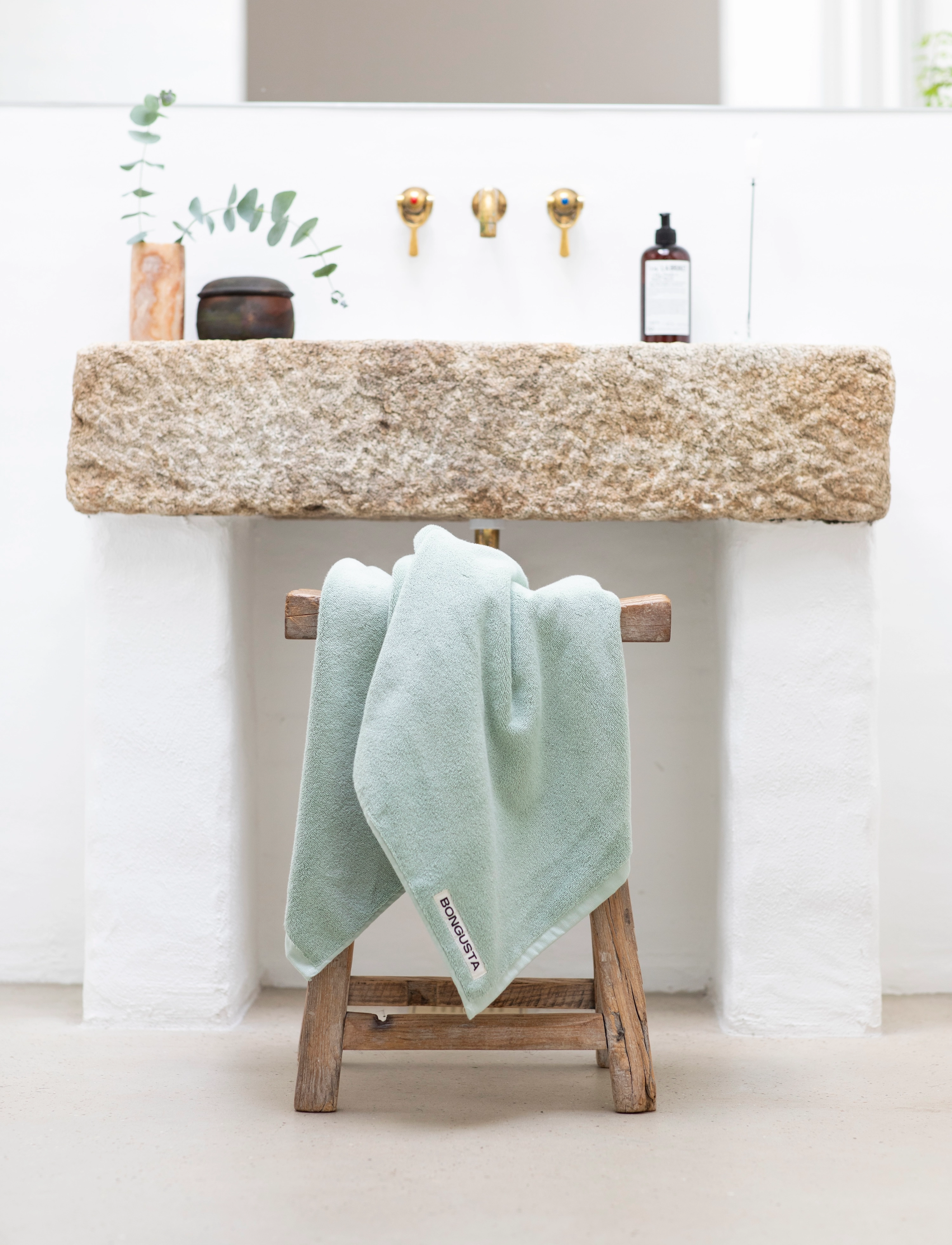Bongusta Naram Bath Towels, 140X70 cm, Towels & Grün - Homeware
