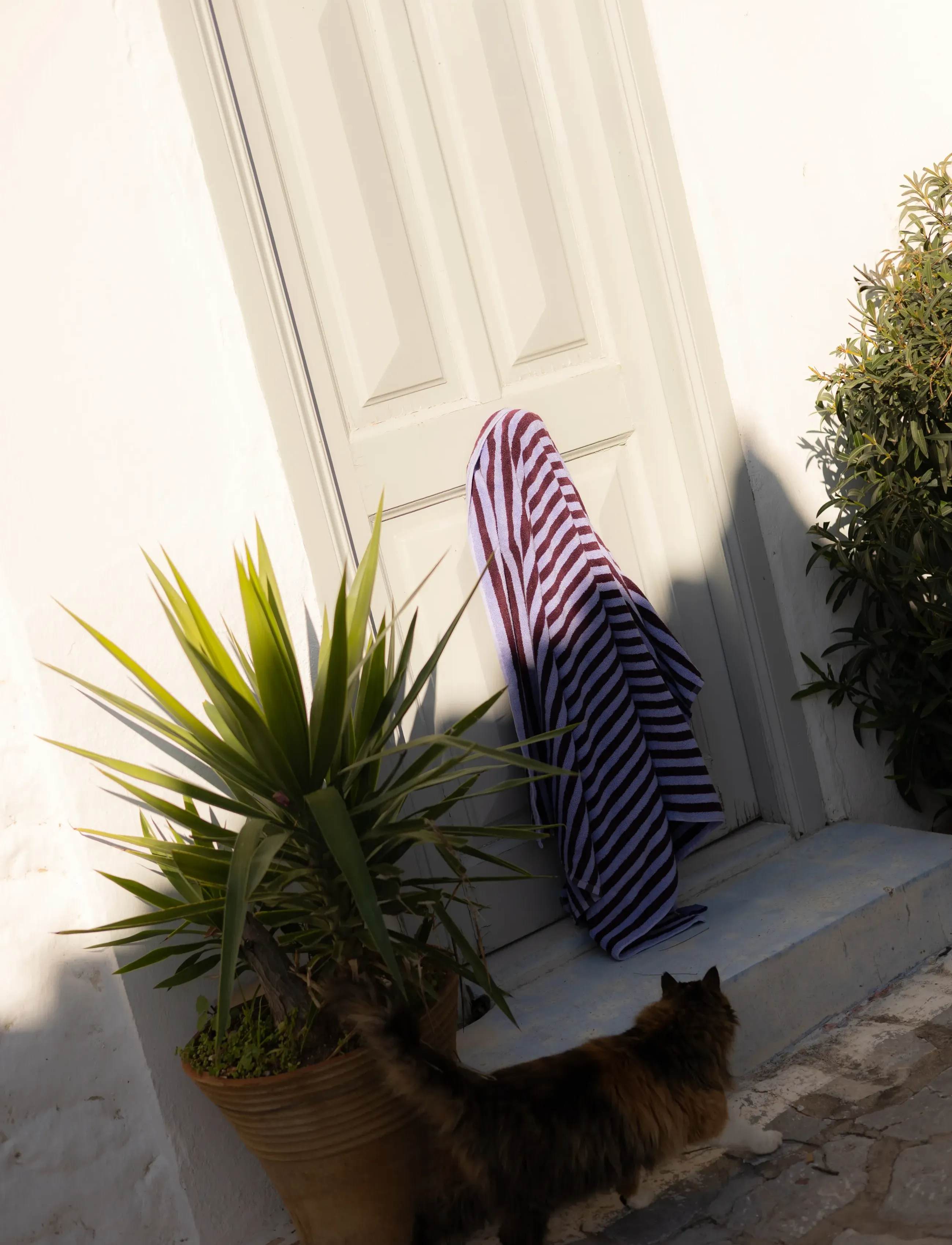 Bongusta - Naram Bath Towels - bath towels - wine & lavender blue - 2