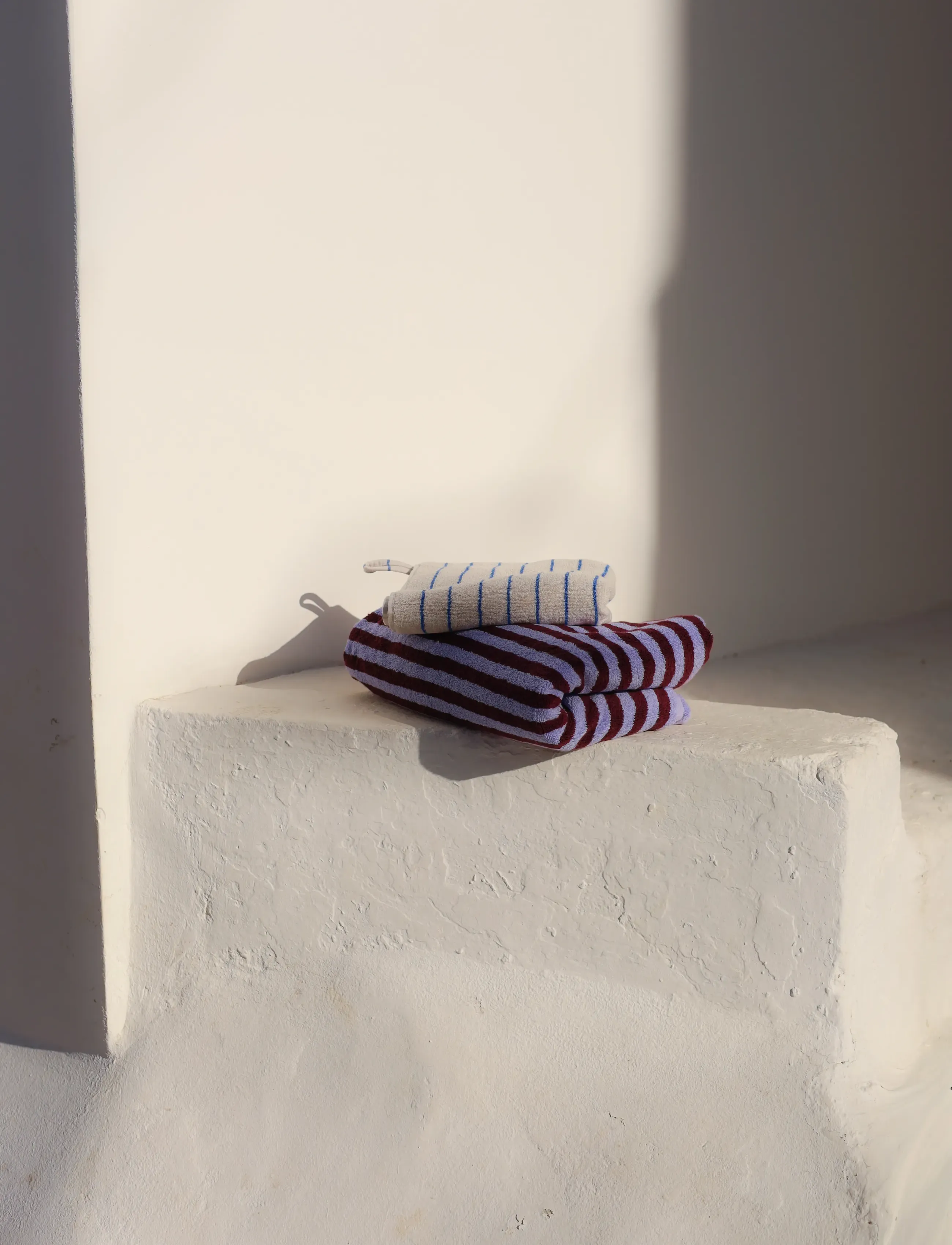 Bongusta - Naram Bath Towels - bath towels - wine & lavender blue - 3
