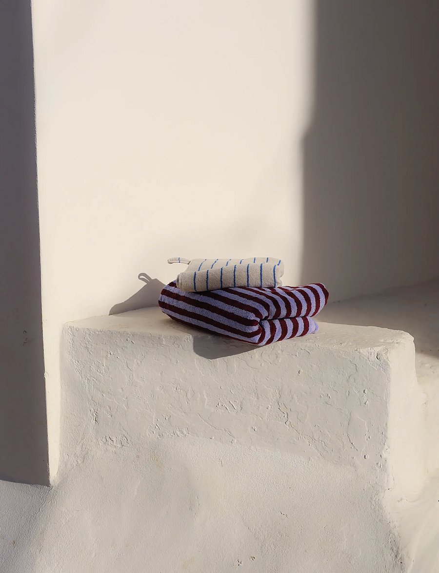 Bongusta - Naram Bath Towels - badetücher - wine & lavender blue - 3