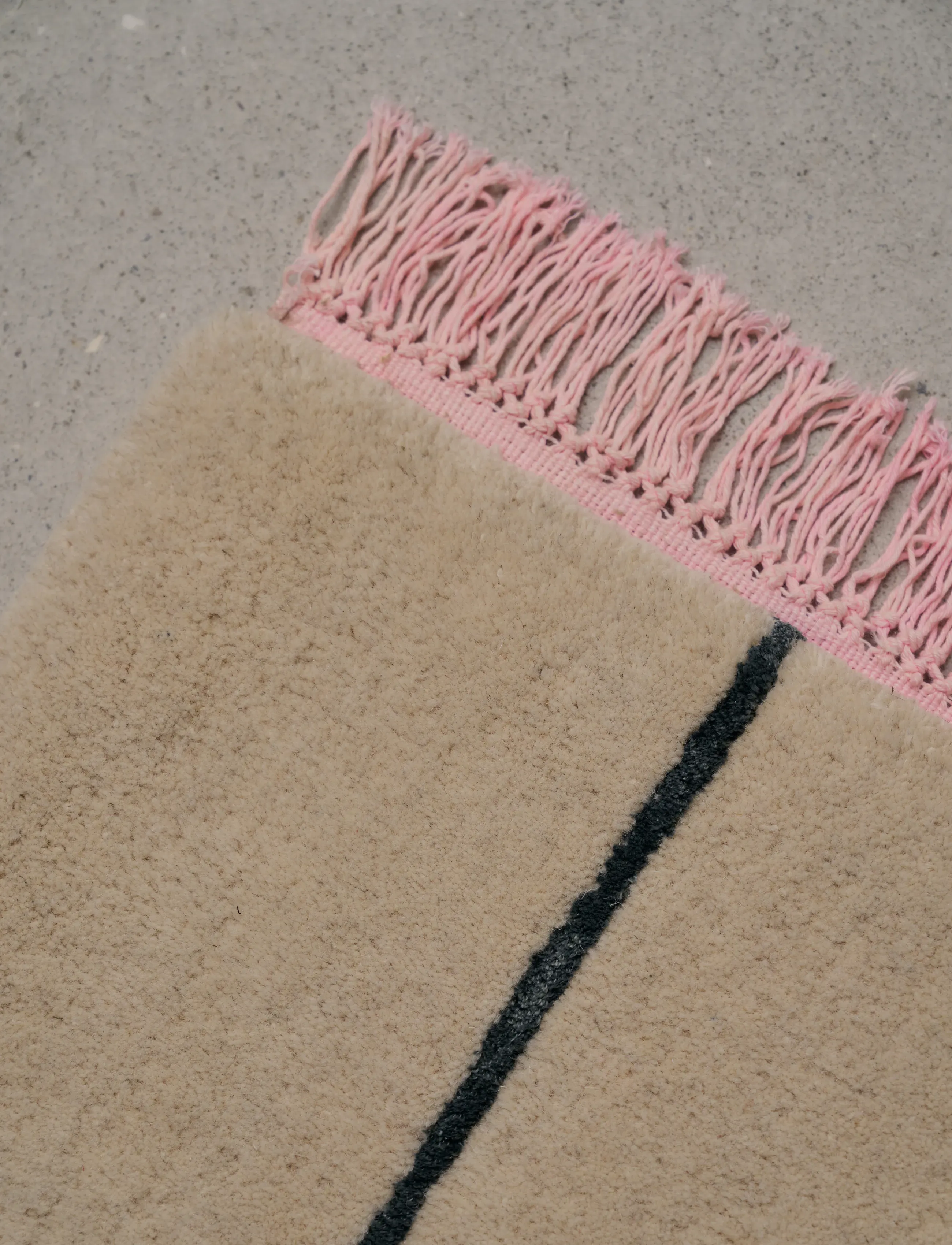 Bongusta - Pinstripe Rug 80 x 200 cm - ullmattor - creme & ink - 3