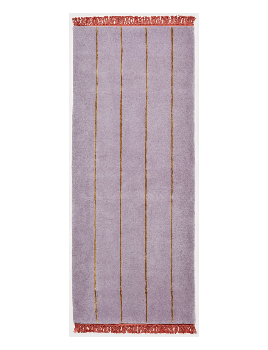 Bongusta - Pinstripe Rug 80 x 200 cm - villased vaibad - iris & bistre - 0