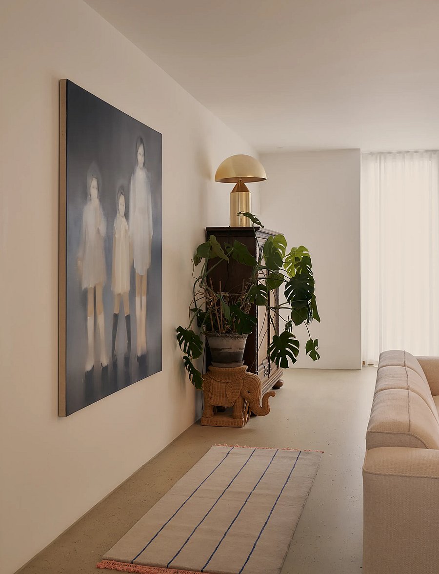 Bongusta - Pinstripe Rug 80 x 200 cm - wollteppiche - moonbeam & ultramarine - 0
