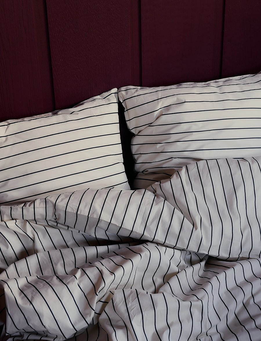 Bongusta - Percale Duvet Cover - tekikotid - creme & ink - 4
