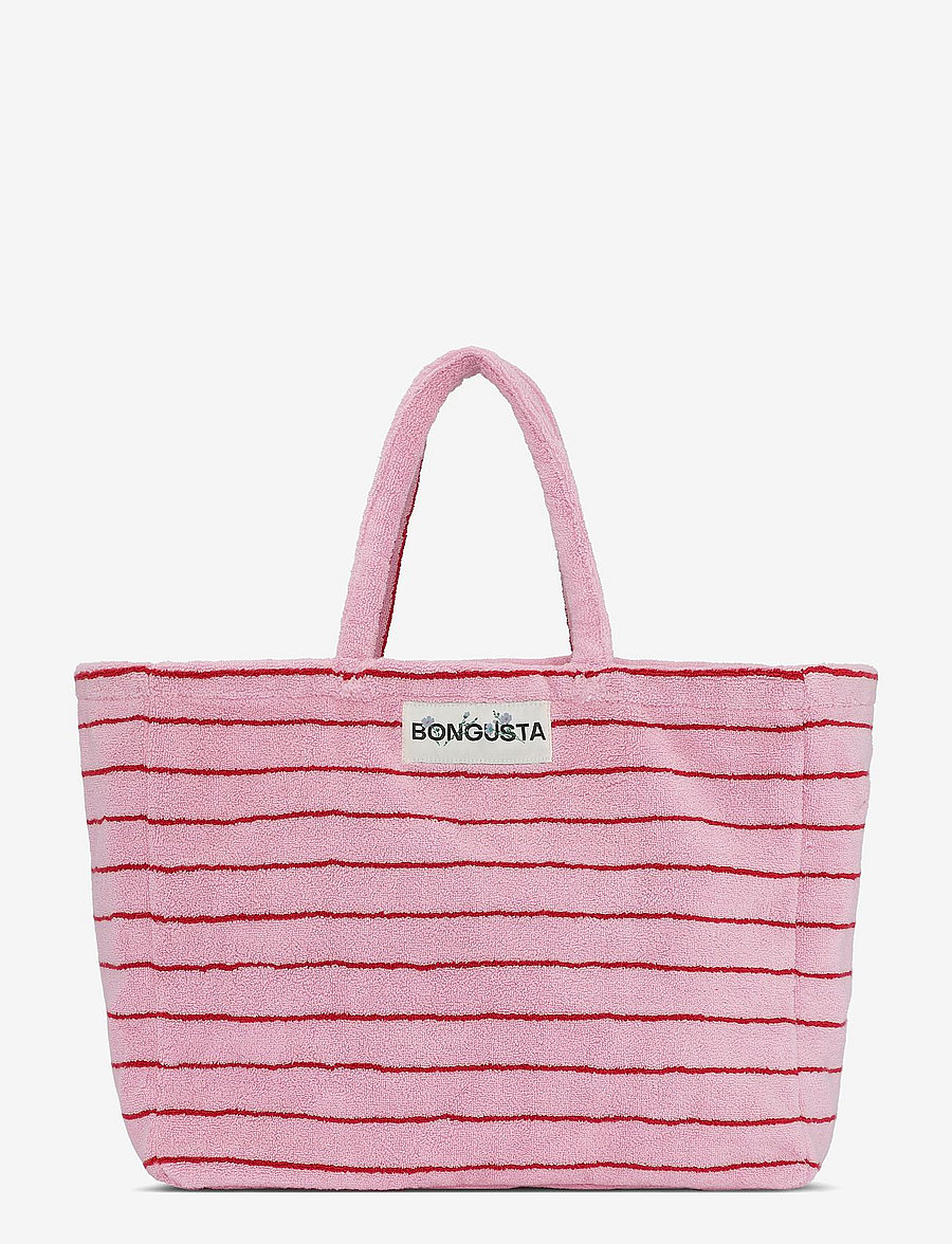 Bongusta - Naram Weekend Bag - tote bags - baby pink and ski patrol red - 0