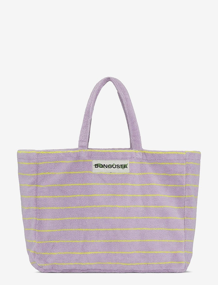 Bongusta - Naram Weekend Bag - tote bags - lilac & neon yellow - 0