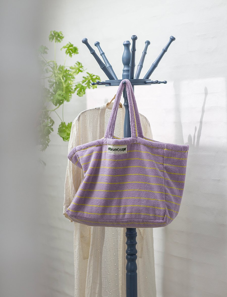 Bongusta - Naram Weekend Bag - tote bags - lilac & neon yellow - 1