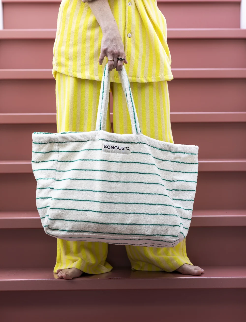 Bongusta - Naram Weekend Bag - totes - pure white & grass - 0