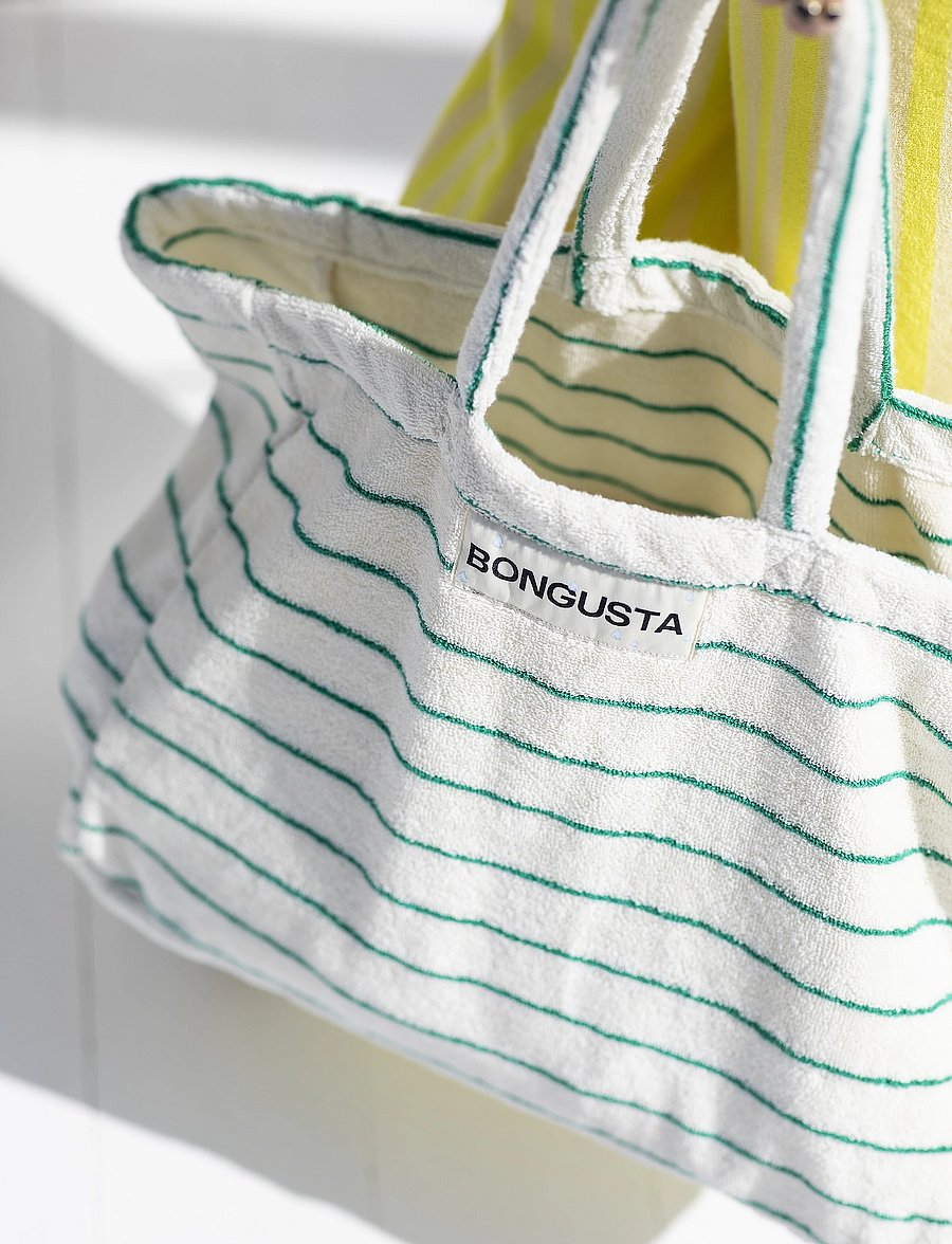 Bongusta - Naram Weekend Bag - tote-stiilis kotid - pure white & grass - 3