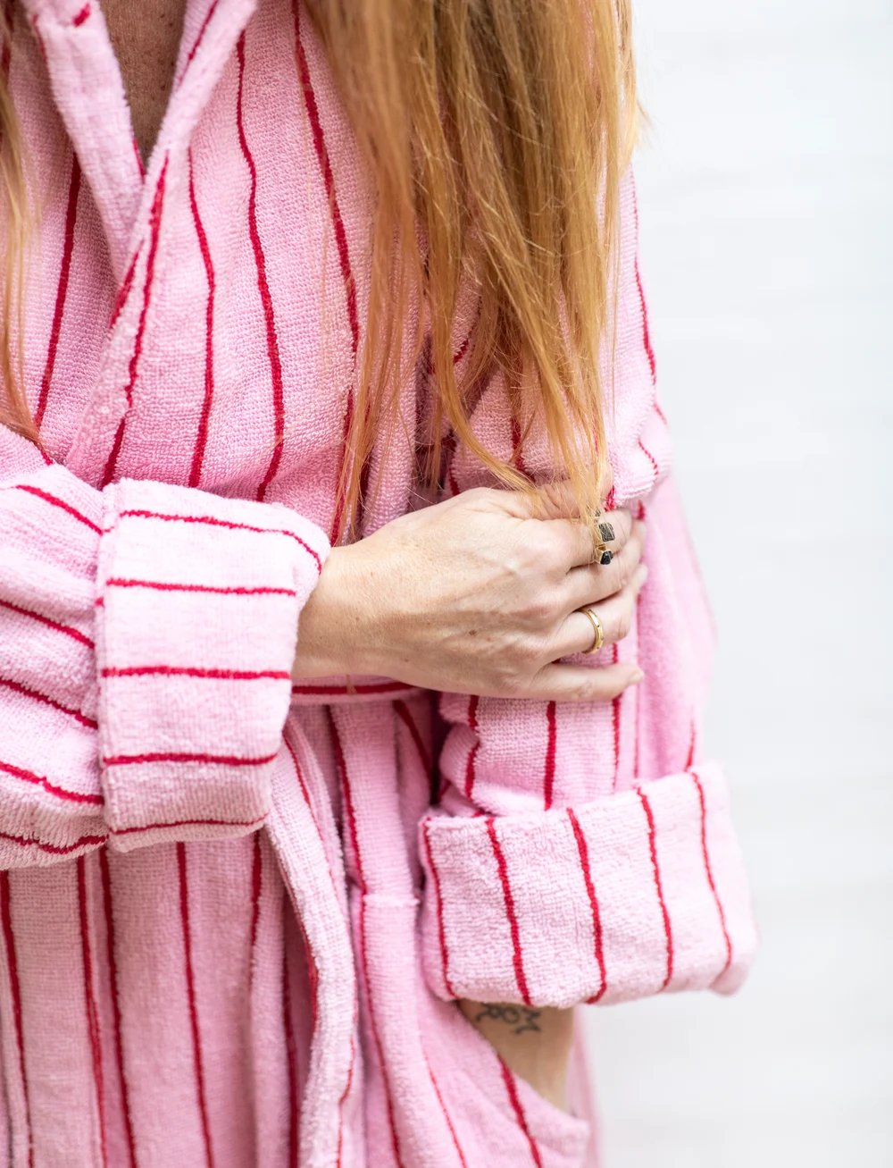 Bongusta - Naram Bathrobe - køb efter pris - baby pink & ski patrol - 1