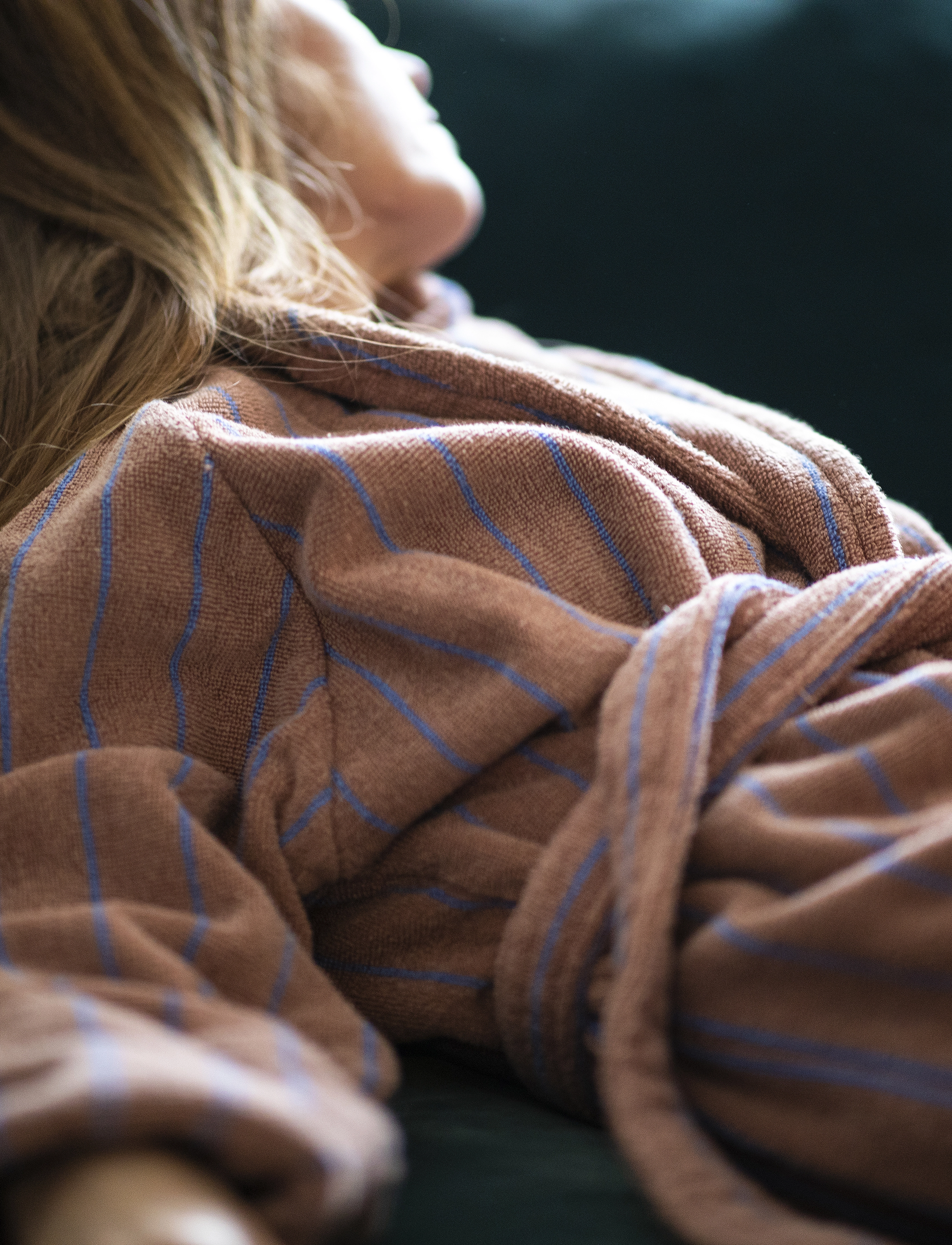 Bongusta - Naram Bathrobe - camel & ultramarine - vardagsstil - camel & ultramarine - 2