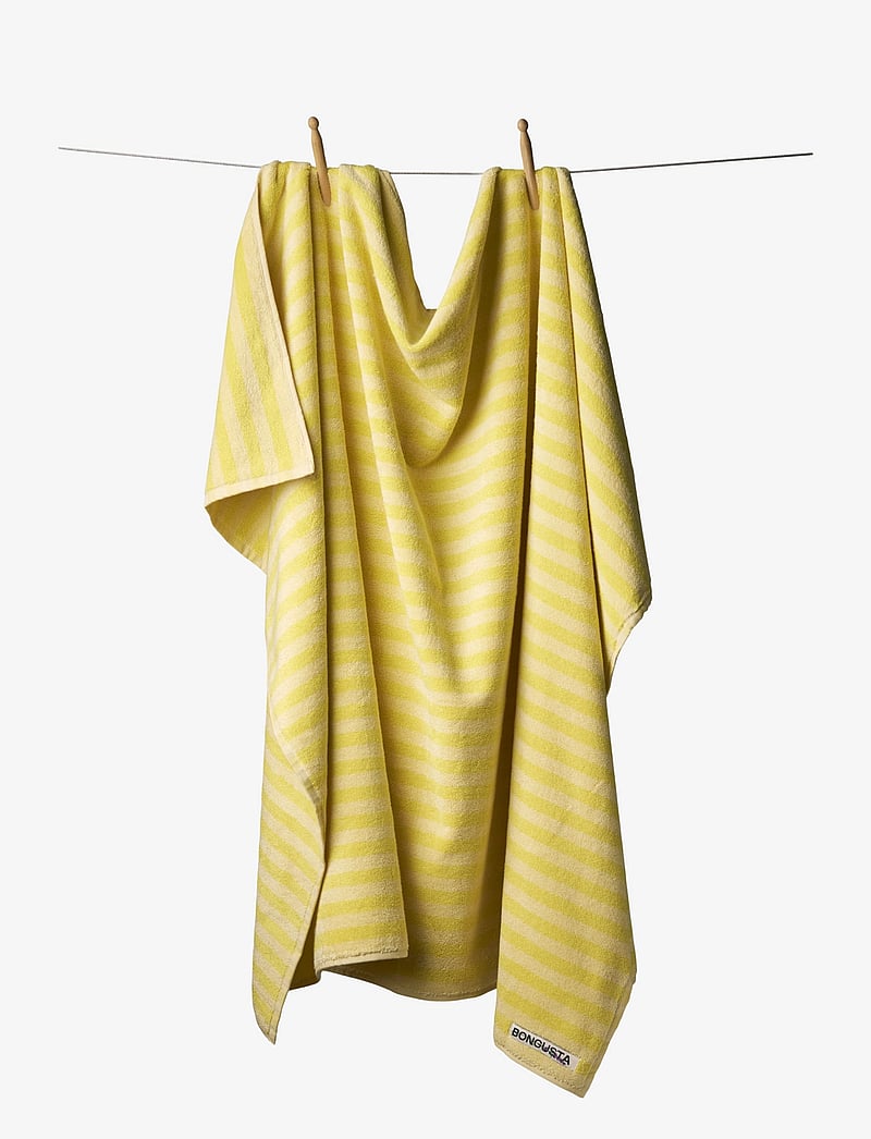 Bongusta - Naram Bath Sheets - saunalinad - pristine and neon yellow - 1