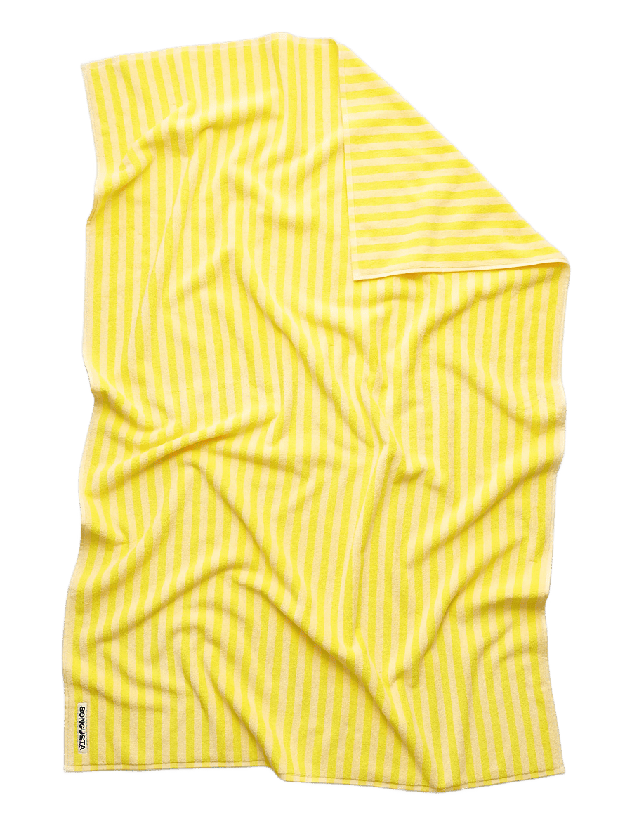 Bongusta - Naram Bath Sheets - saunalinad - pristine and neon yellow - 1