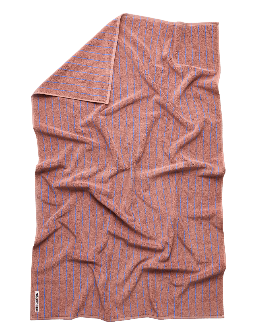 Bongusta - Naram Bath Sheets - badetücher - camel and ultramarine blue - 1