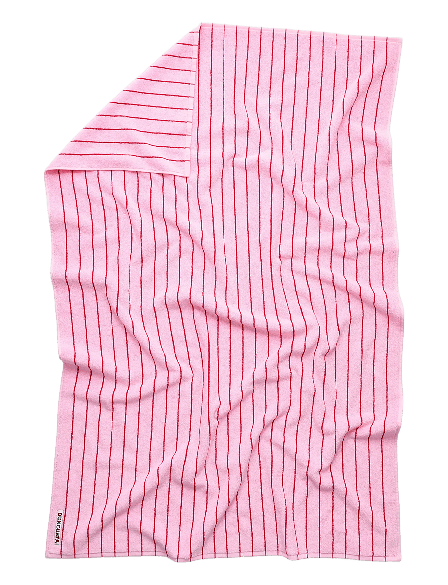 Bongusta - Naram Bath Sheets - badetücher - baby pink & ski patrol - 1