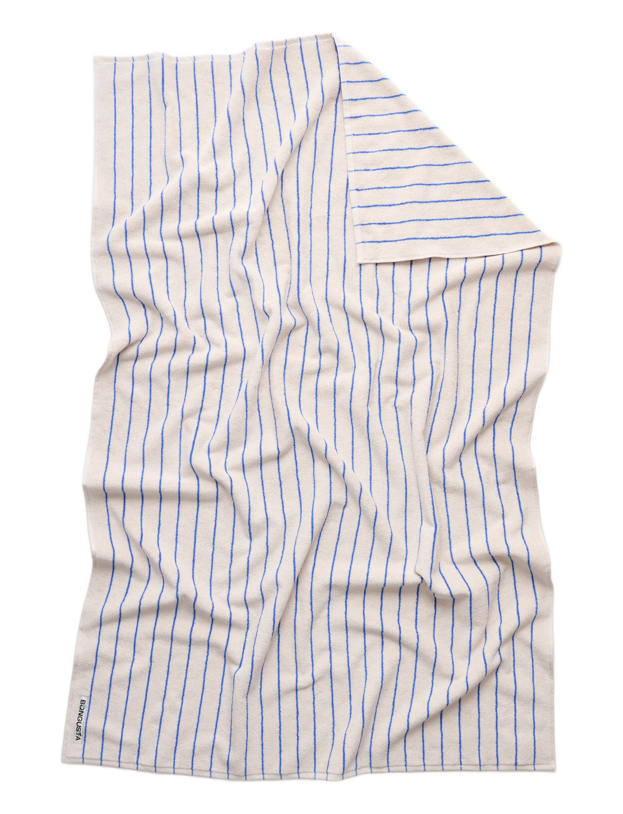 Bongusta Naram Bath Sheets - Nouveautes - MOONBEAM & ULTRAMARINE / cream