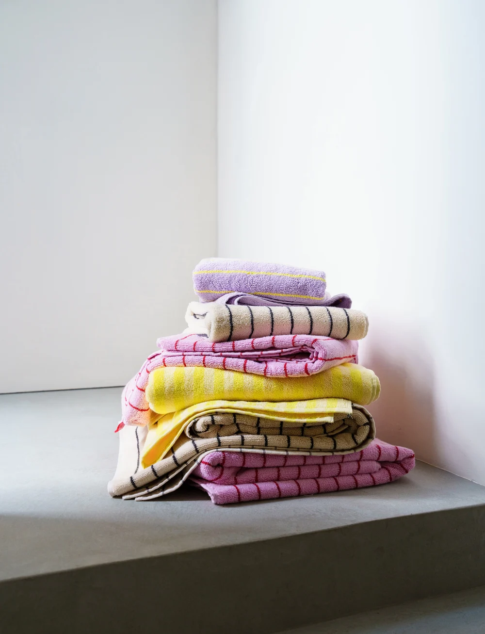 Bongusta - Naram Bath Sheet - badlakan - pristine & neon yellow - 2