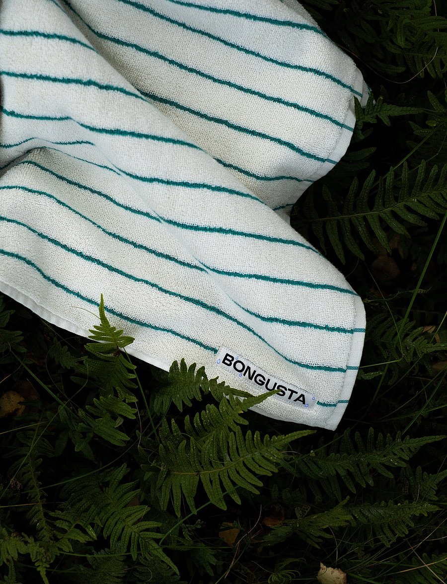 Bongusta - Naram Bath Sheets - badetücher - pure white & grass - 3