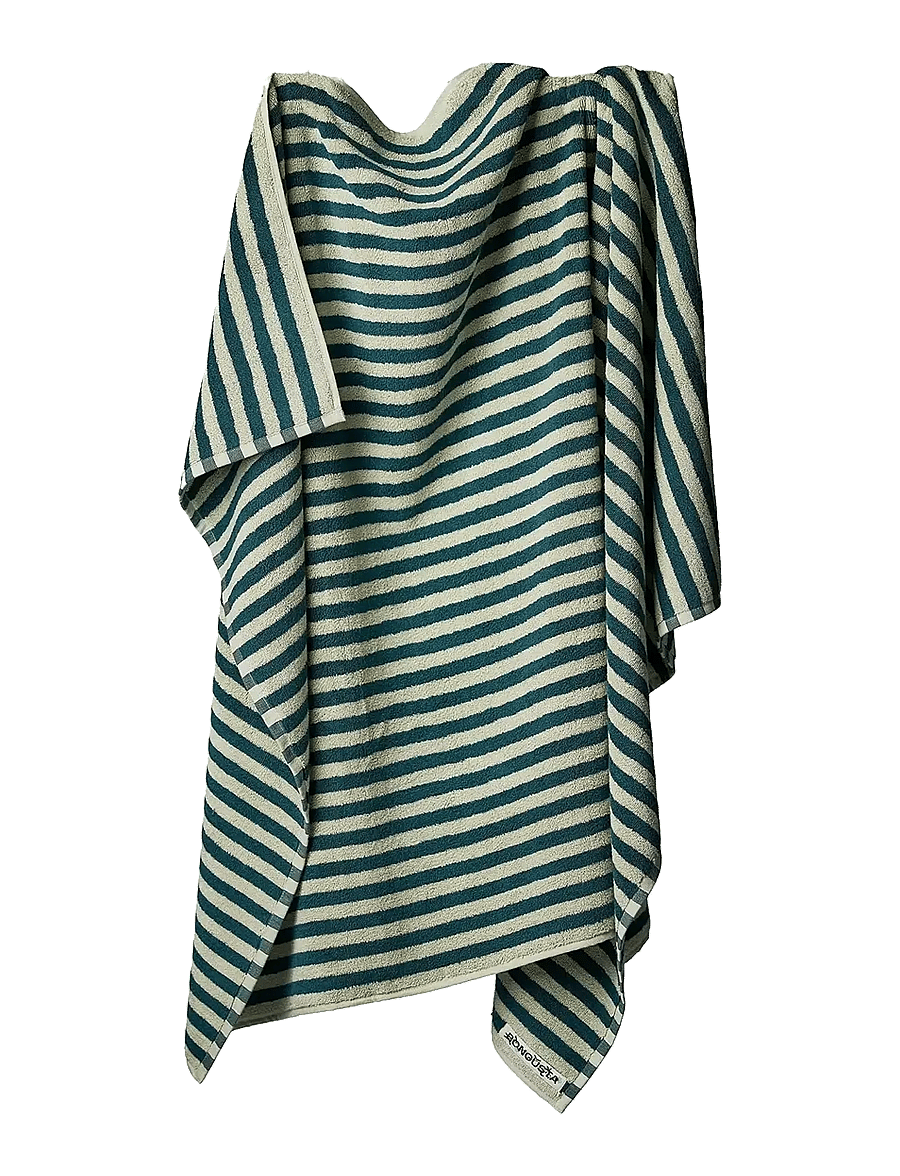 Bongusta - Naram Bath Sheets - badetücher - sea foam and deep teal - 1