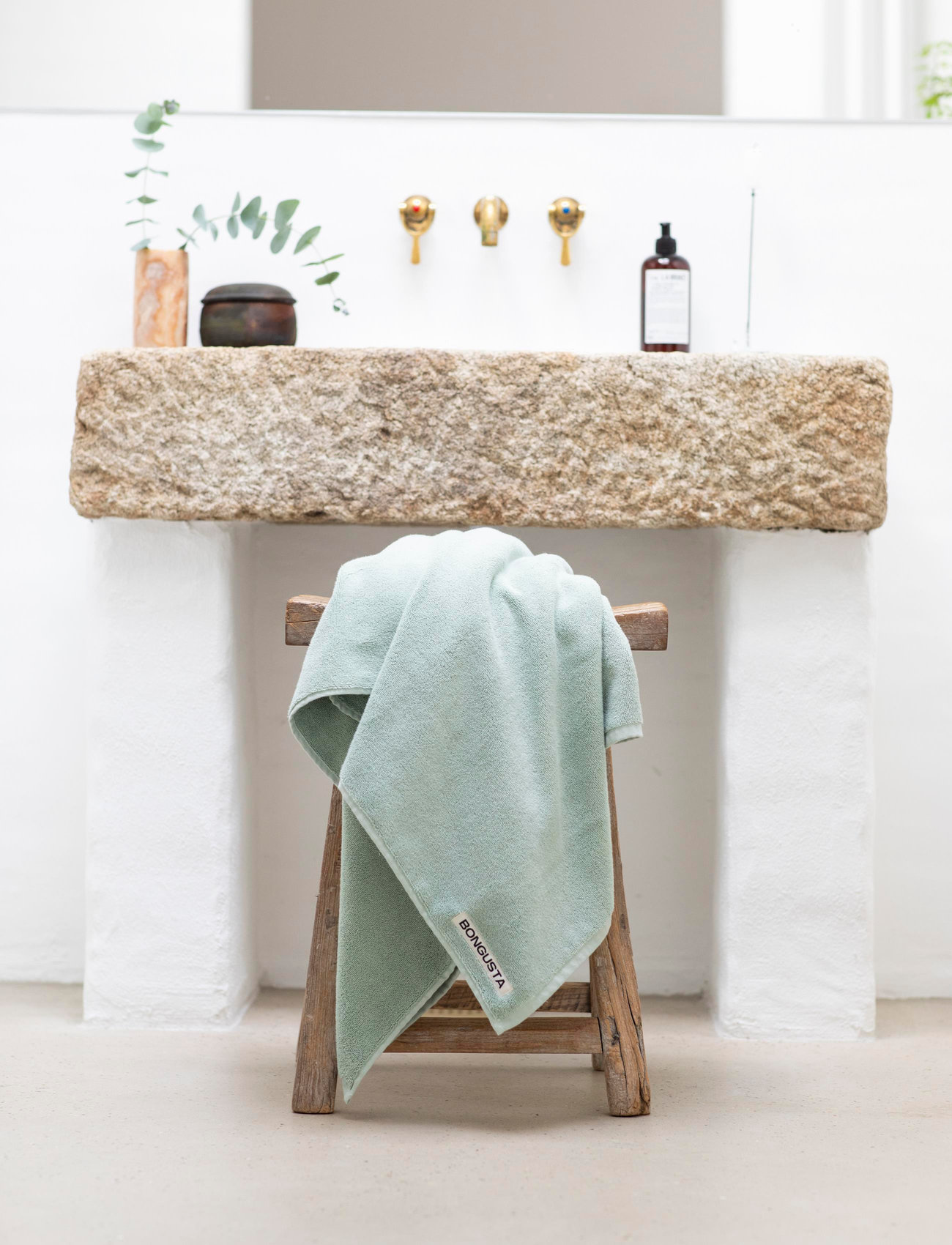 Bongusta - Naram Bath Sheet - badlakan - silver sage - 1