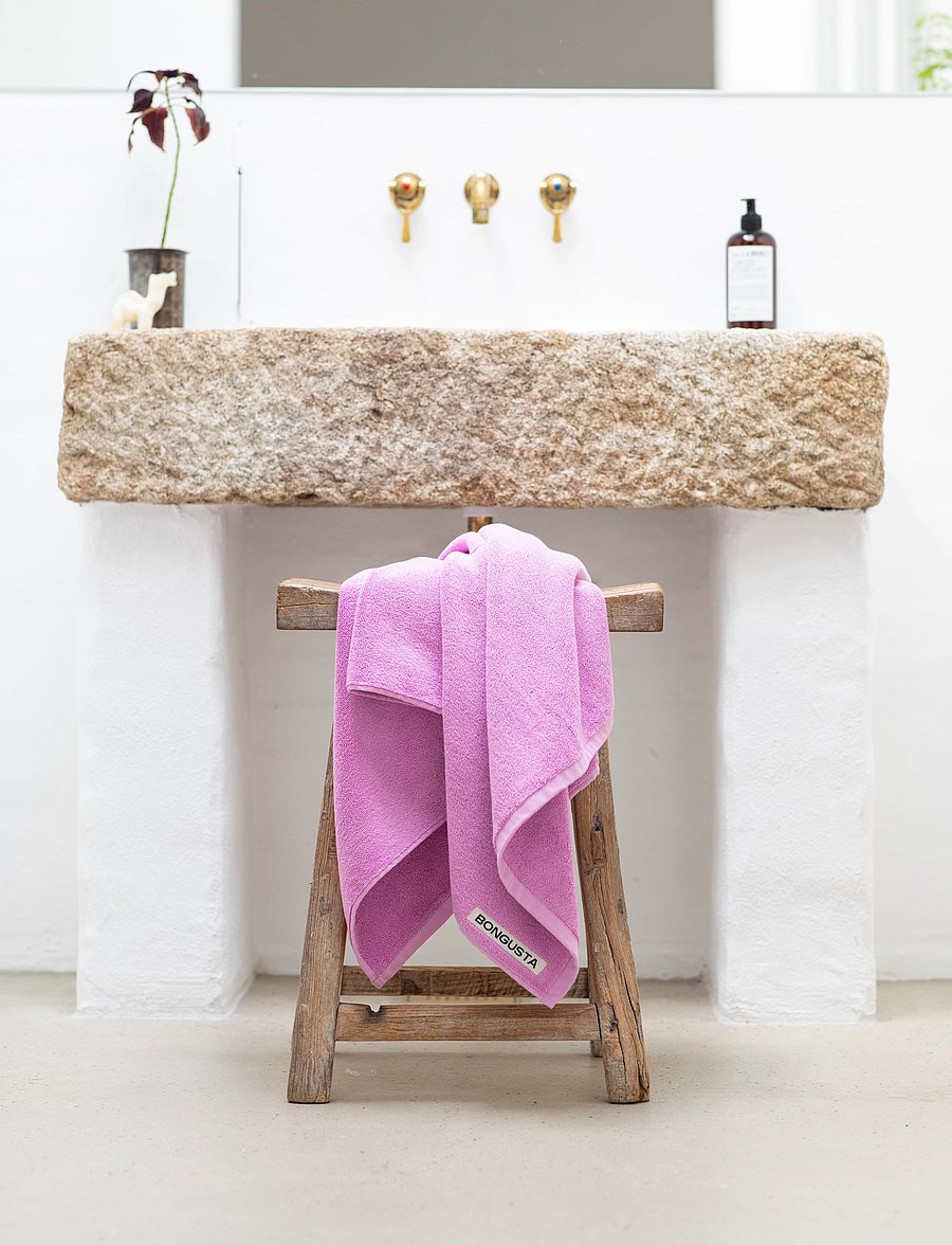 Bongusta - Naram Bath Sheets - badetücher - soft fuchsia - 0