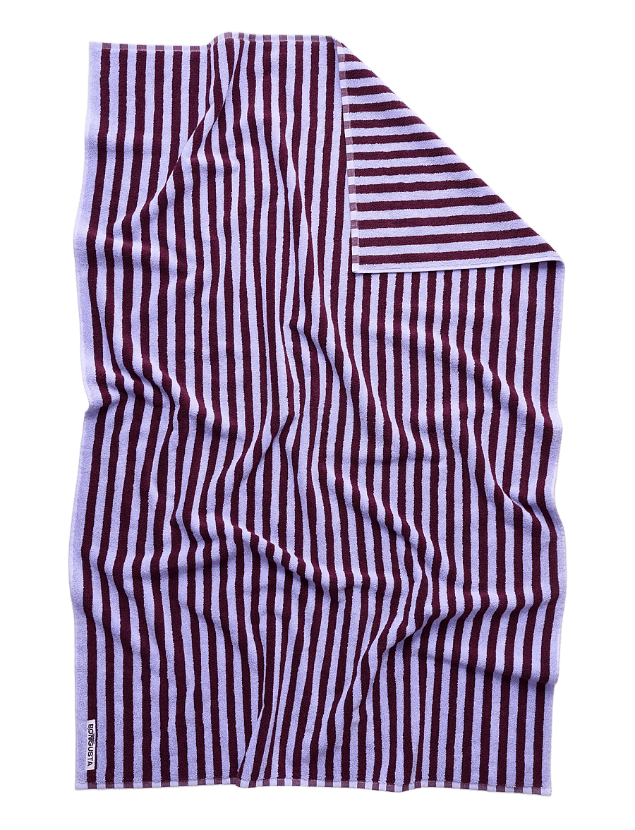 Bongusta - Naram Bath Sheets - badetücher - wine & lavender blue - 1