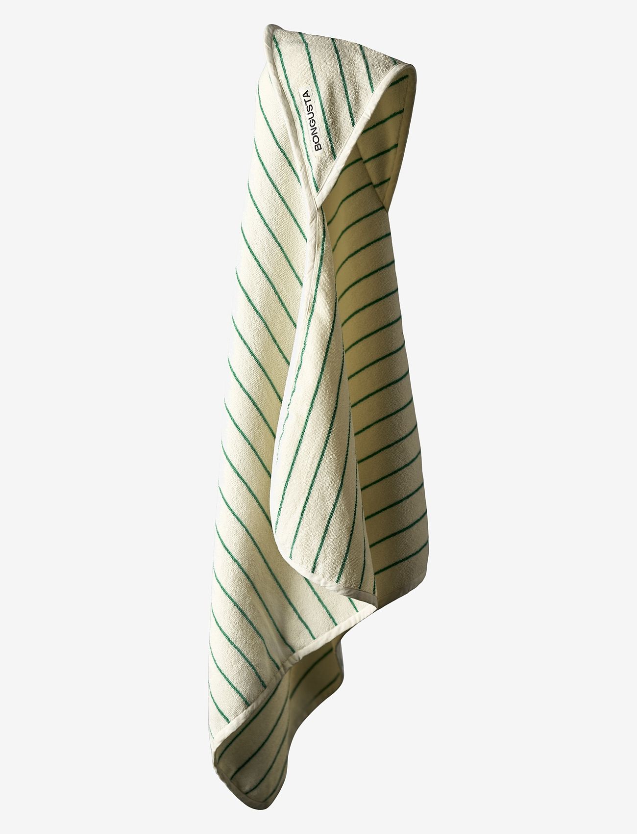 Bongusta - Naram Baby Towel - badekåber - pure white & grass - 1