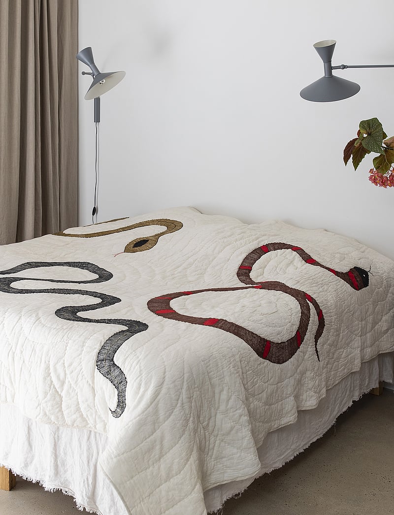 Bongusta - Snake bed cover - shop by price - black and amber - 2