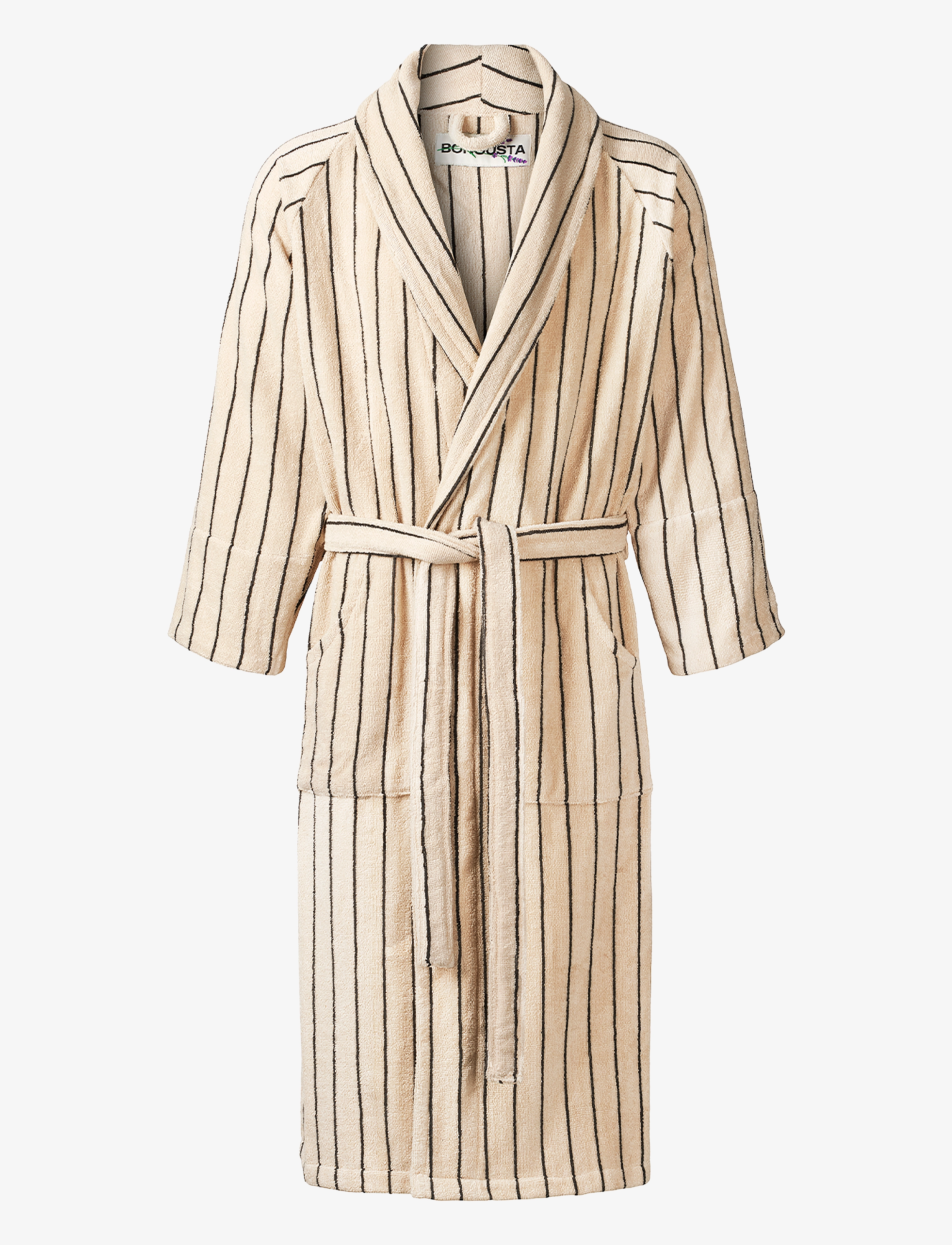 Bongusta Naram Bathrobe - creme & ink - Morgonrockar - CREME & INK / cream