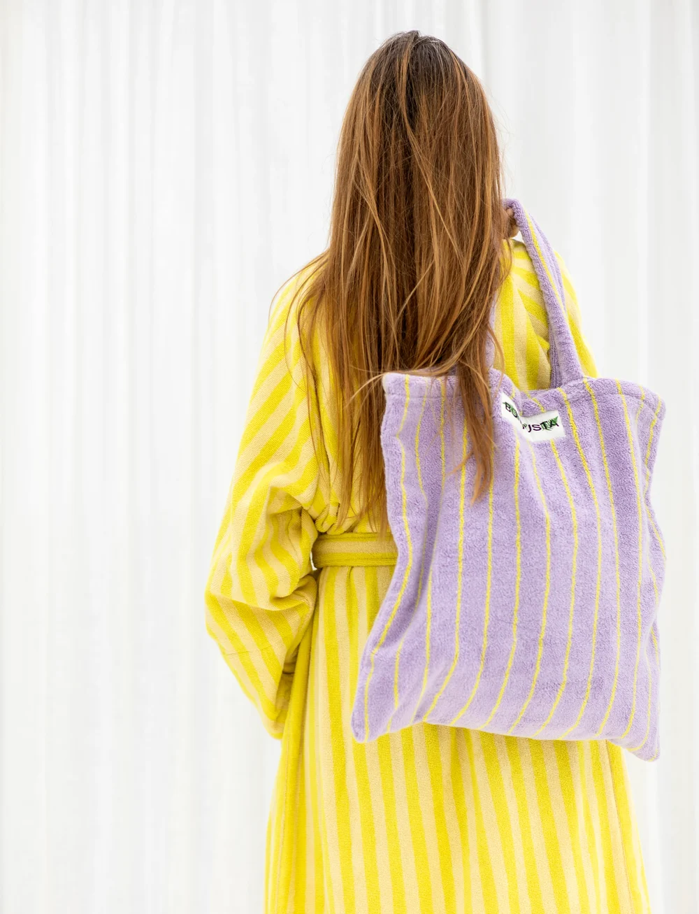 Bongusta - Naram Bathrobe - osta hinna alusel - pristine & neon yellow - 1