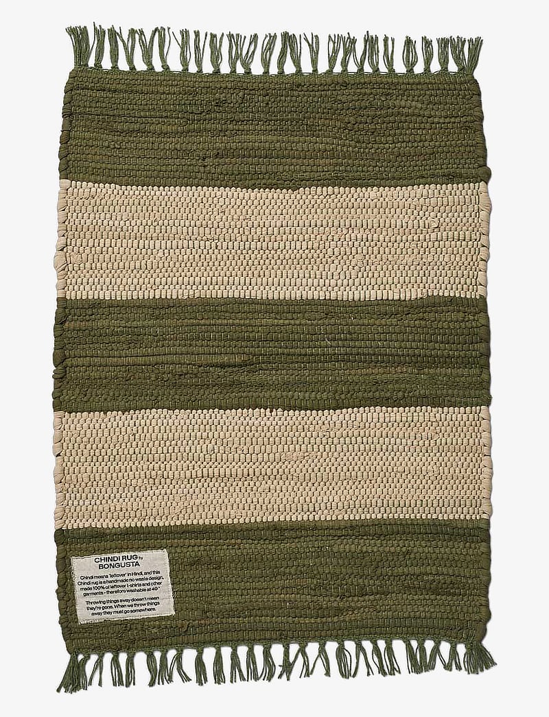 Bongusta - Chindi Rug 45 x 60 cm - osta hinnan perusteella - army & beige - 0