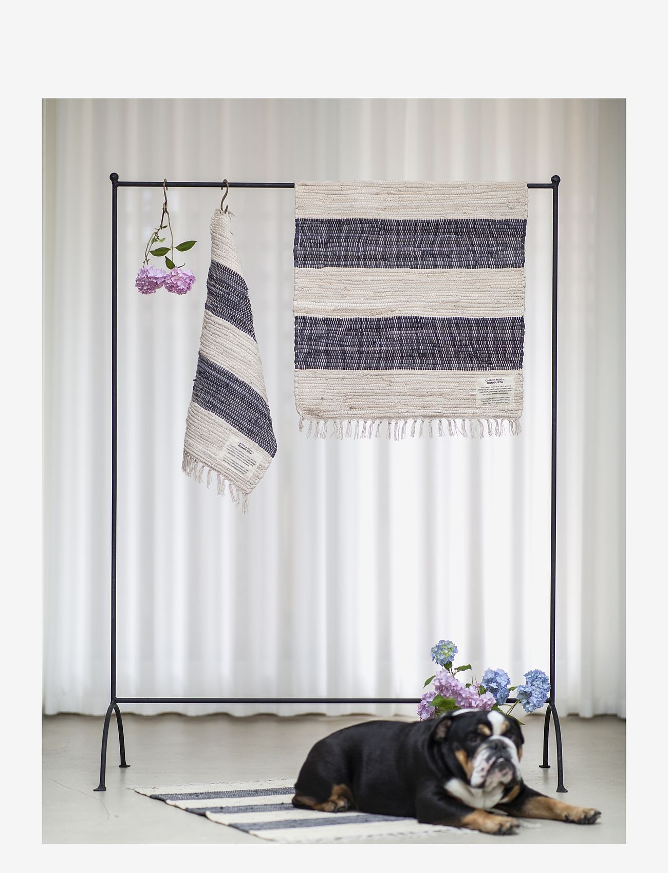 Bongusta - Chindi Rug 45 x 60 cm - laveste priser - grey & beige - 1