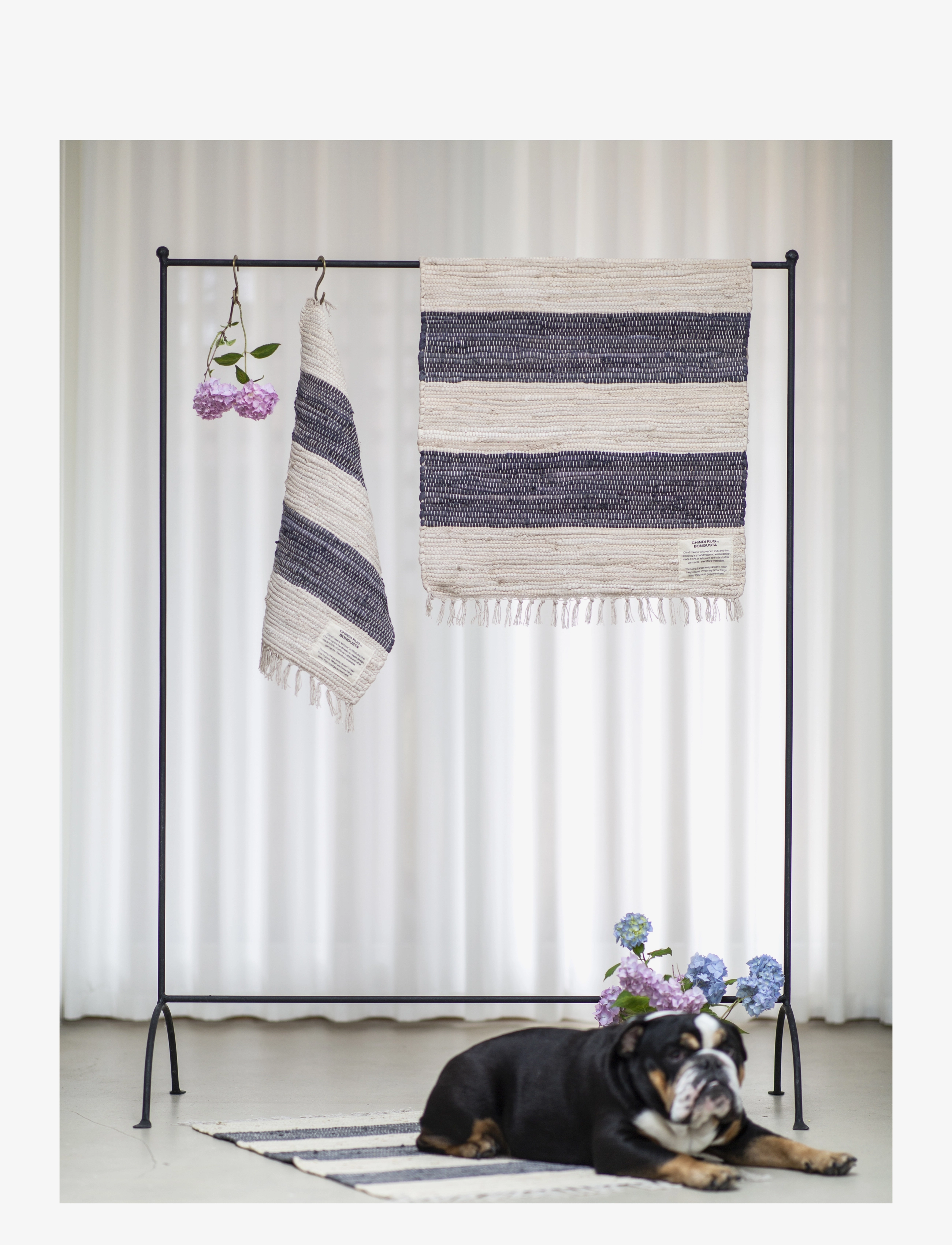 Bongusta - Chindi Rug 45 x 60 cm - najniższe ceny - grey & beige - 1