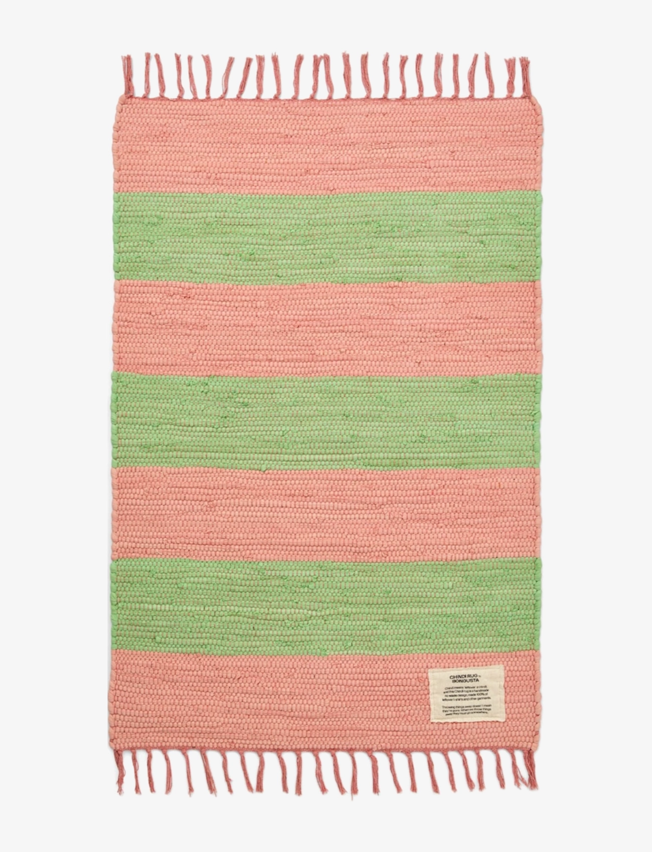 Bongusta Chindi Rug 60 X 90 Cm, Bomuldsmåtte og kludetæppe, Pink, Str: 60X90CM