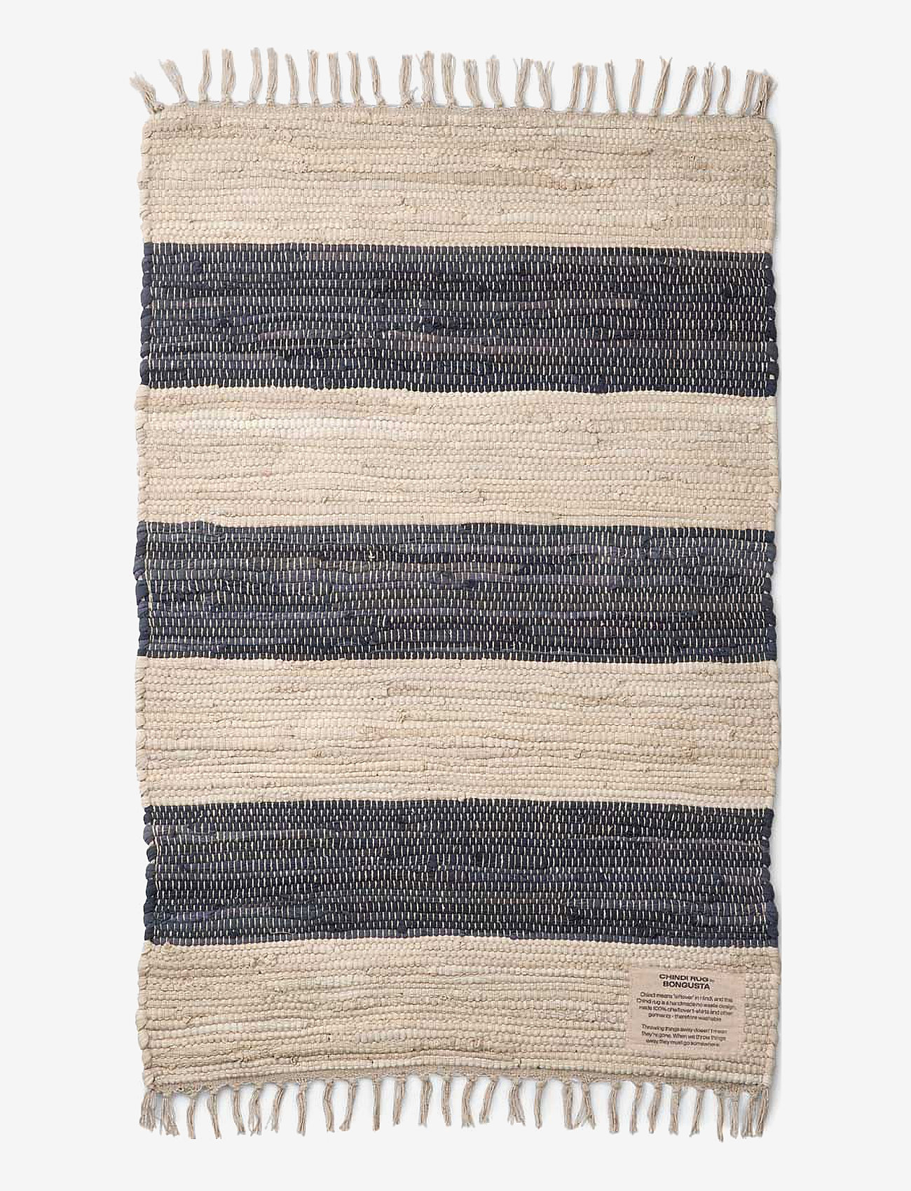 Bongusta - Chindi rug - bomullsmattor & trasmattor - grey & beige - 0