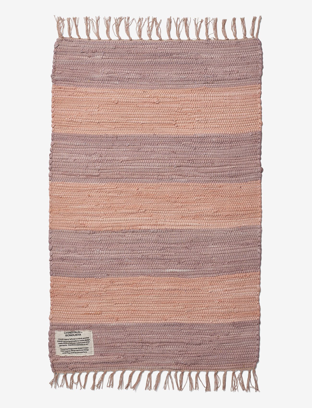 Bongusta - Chindi Rug 60 x 90 cm - rektangulære tæpper - tropicana & ash rose - 1
