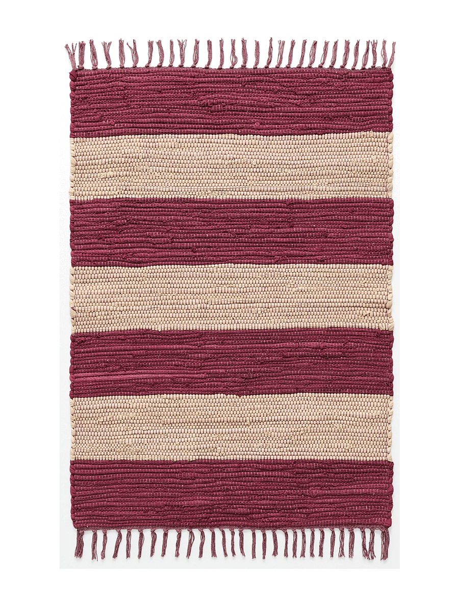 Bongusta - Chindi Rug 60 x 90 cm - rechteckig teppiche - wine & cream - 0