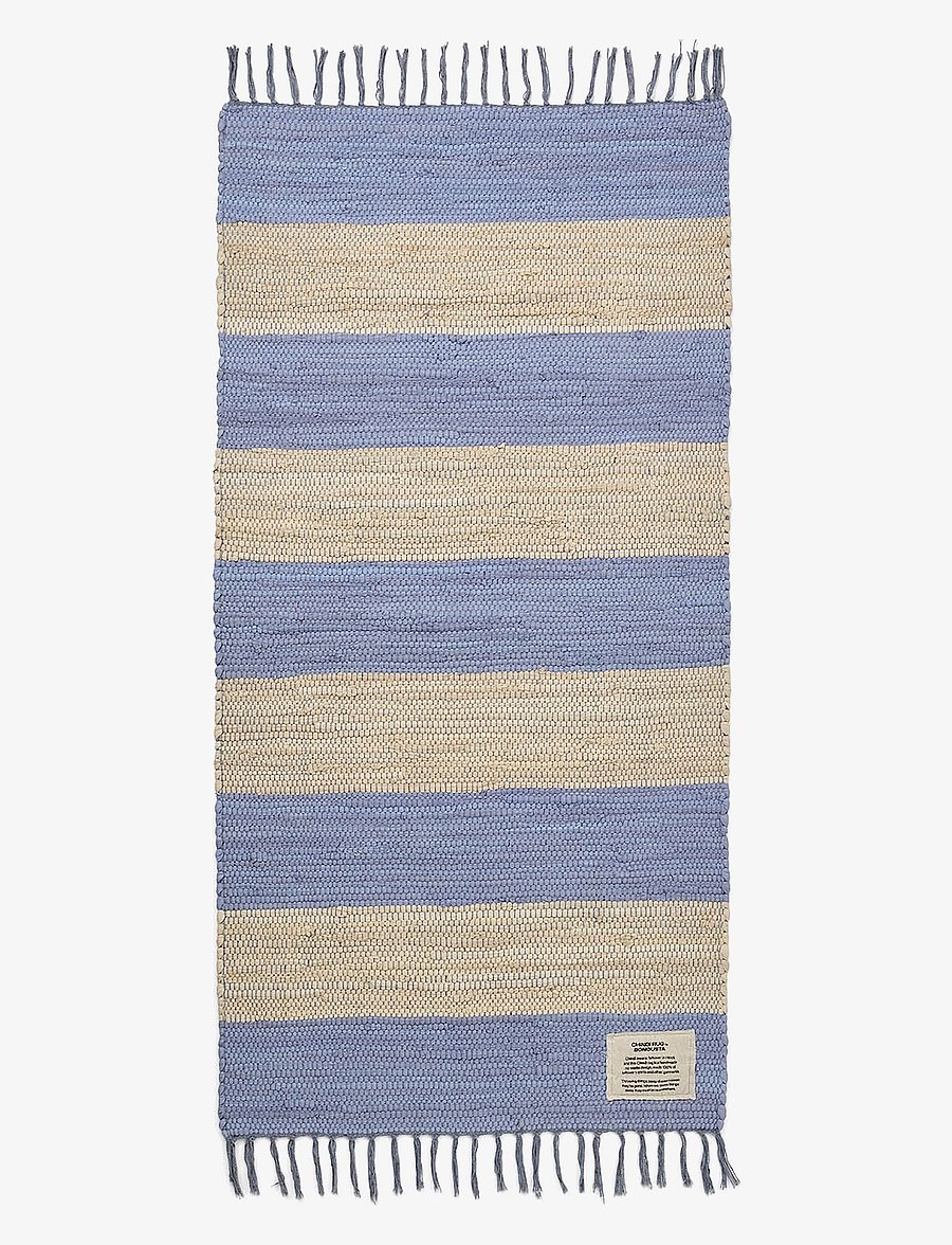 Bongusta - Chindi Rug 60 x 120 cm - puuvillased vaibad & kaltsuvaip - creme & baby lavender - 1
