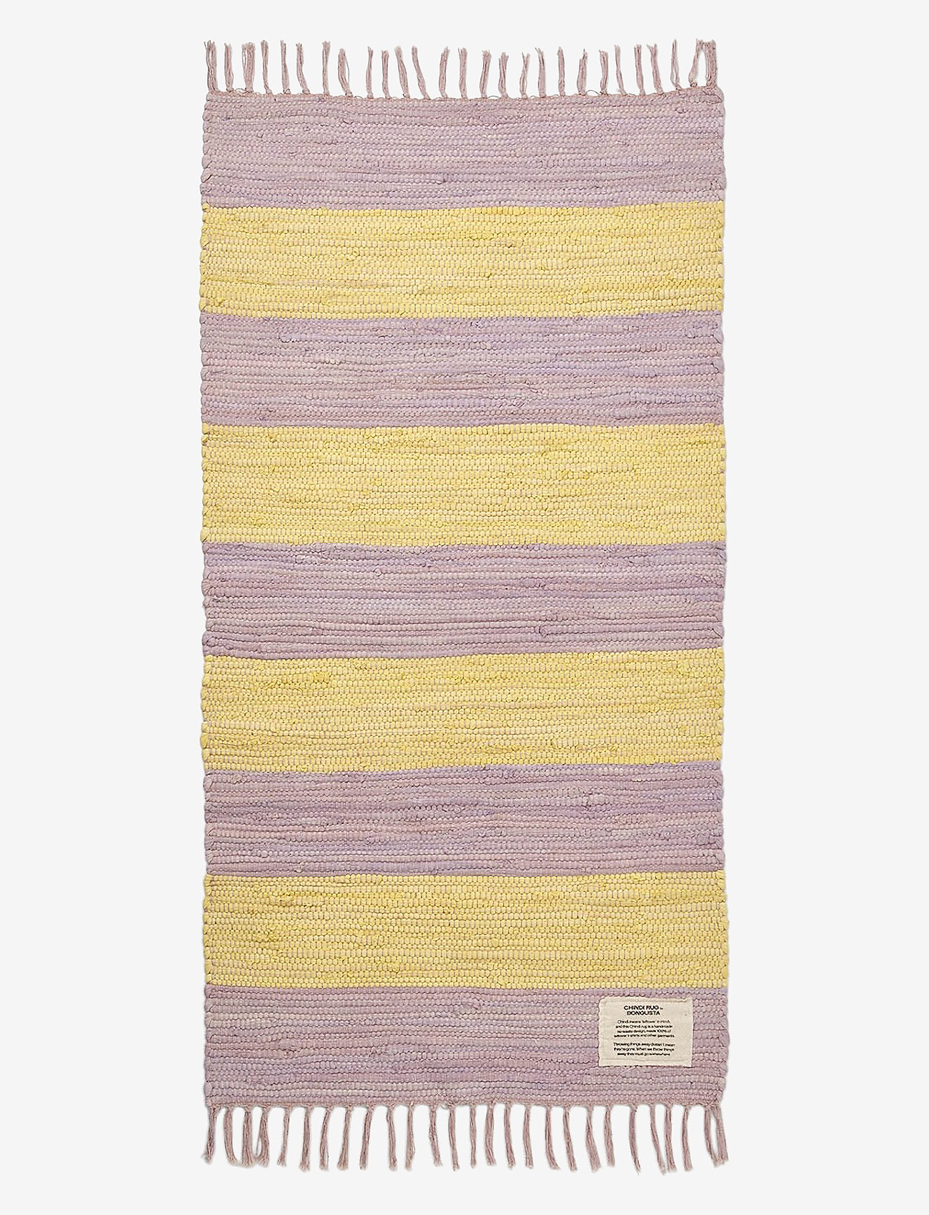 Bongusta - Chindi Rug 60 x 120 cm - osta hinnan perusteella - lilac & neon yellow - 0