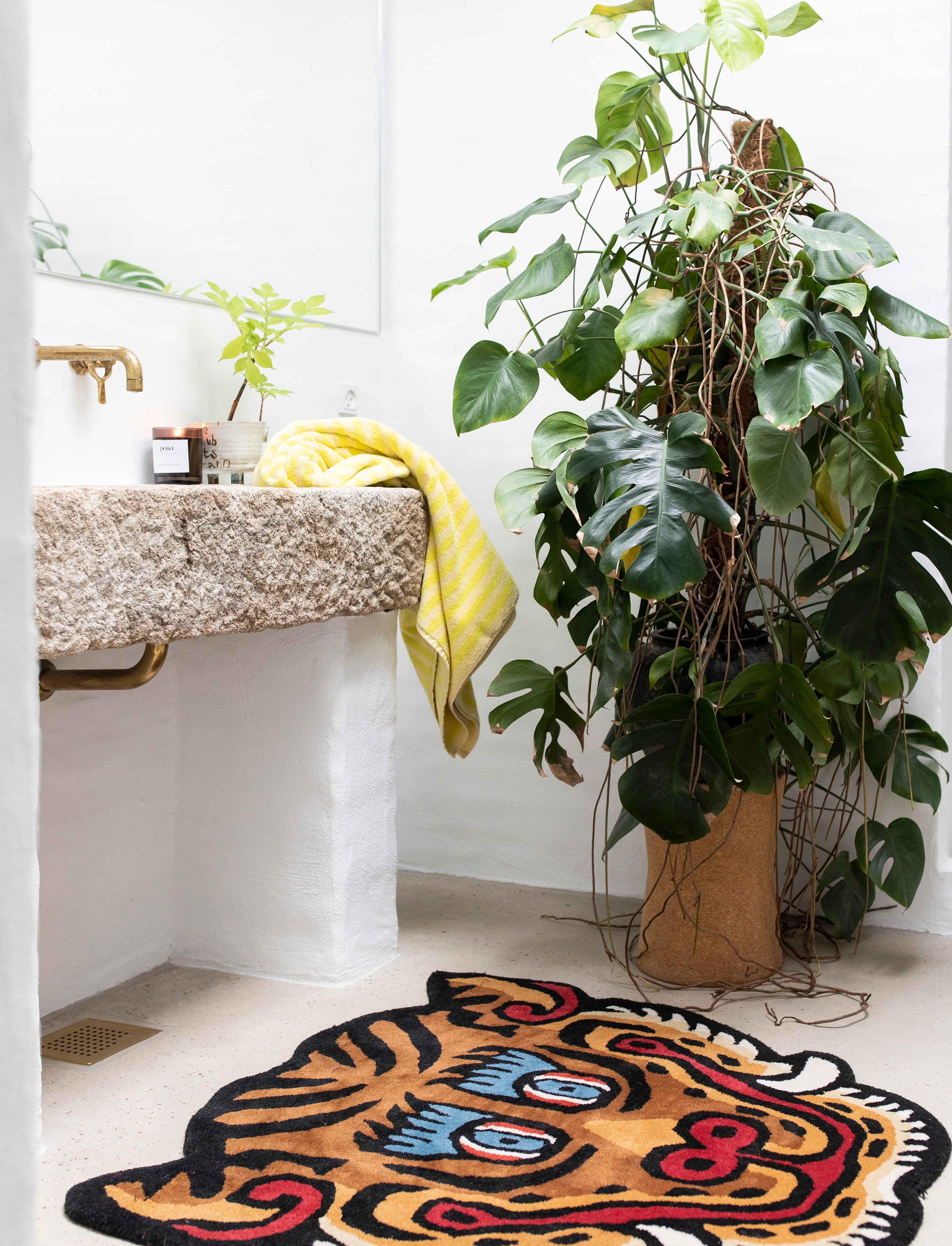 Bongusta Tiger Face Rug Big, One Size 100 cm, Rugs & Carpets, Mehrfarbig/gemustert - Other Rugs, Kinder